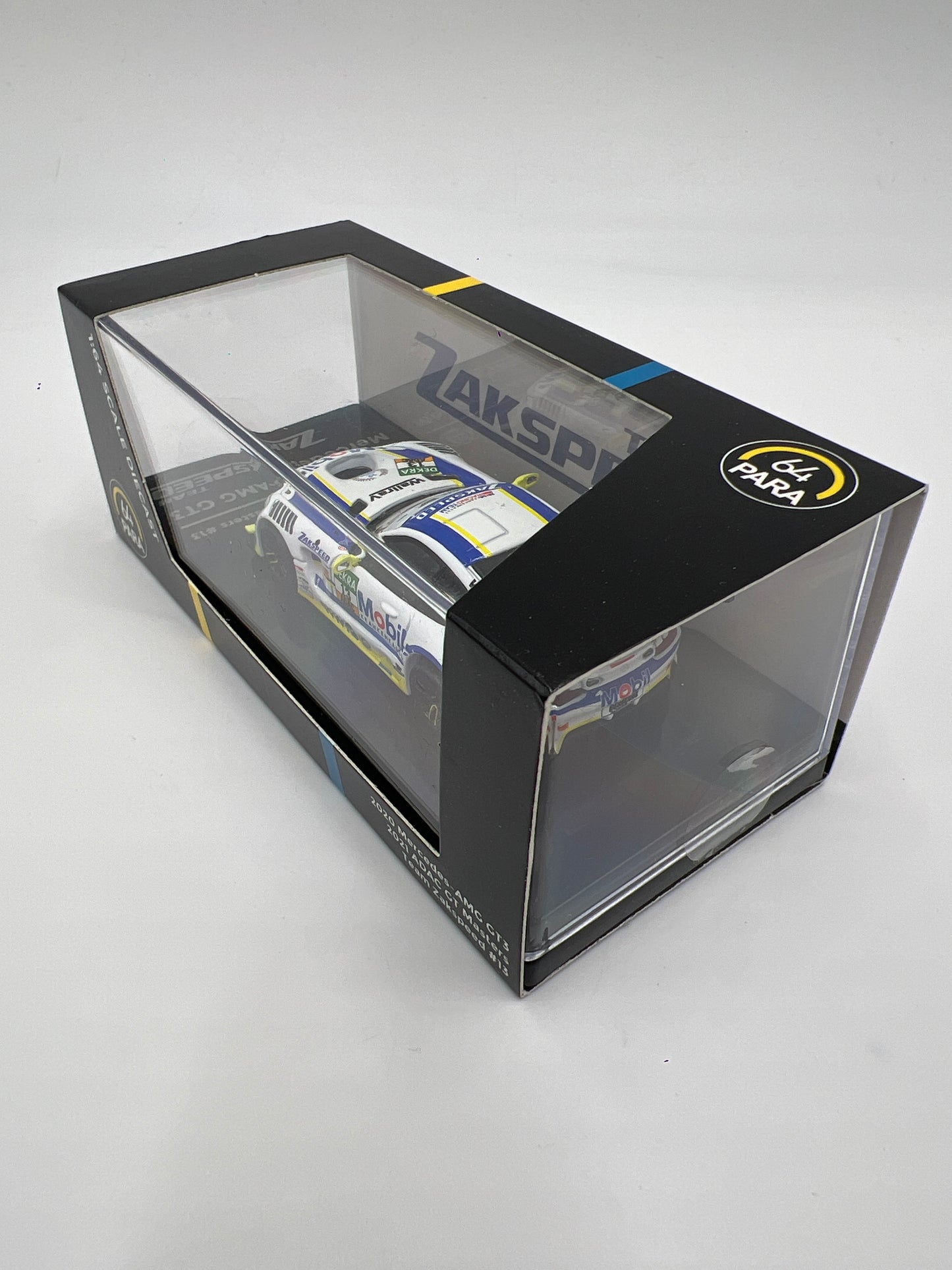 Para64 1:64 Scale Diecast Team Zakapeed #13 Mobil 2020 Mercedes-AMG GT3 White