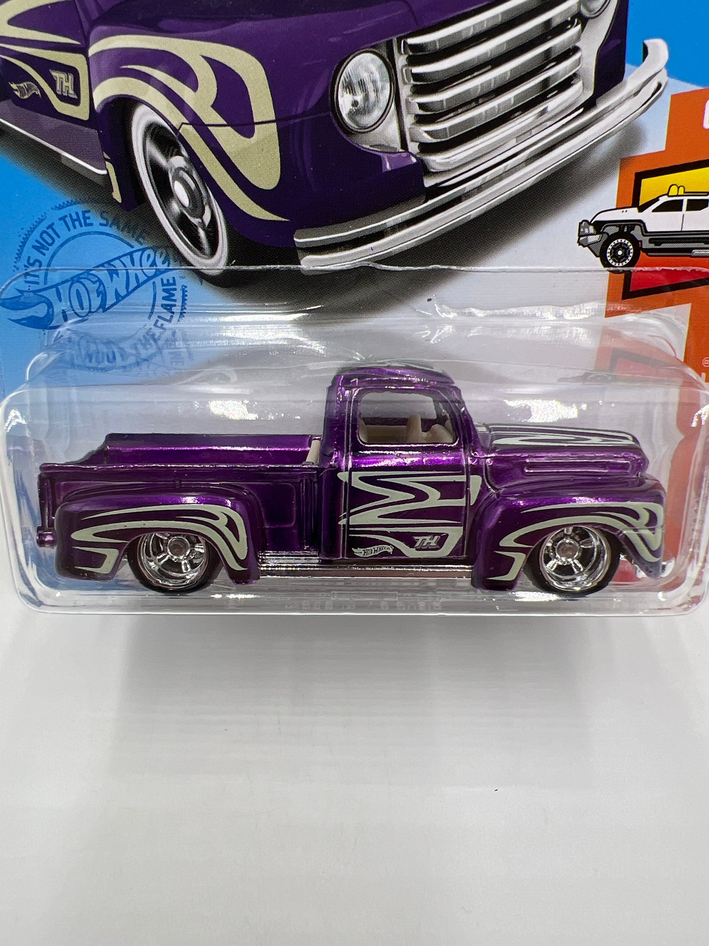 2021 Hot Wheels Super Treasure Hunt #225 49 Ford F1 Purple W/Protector