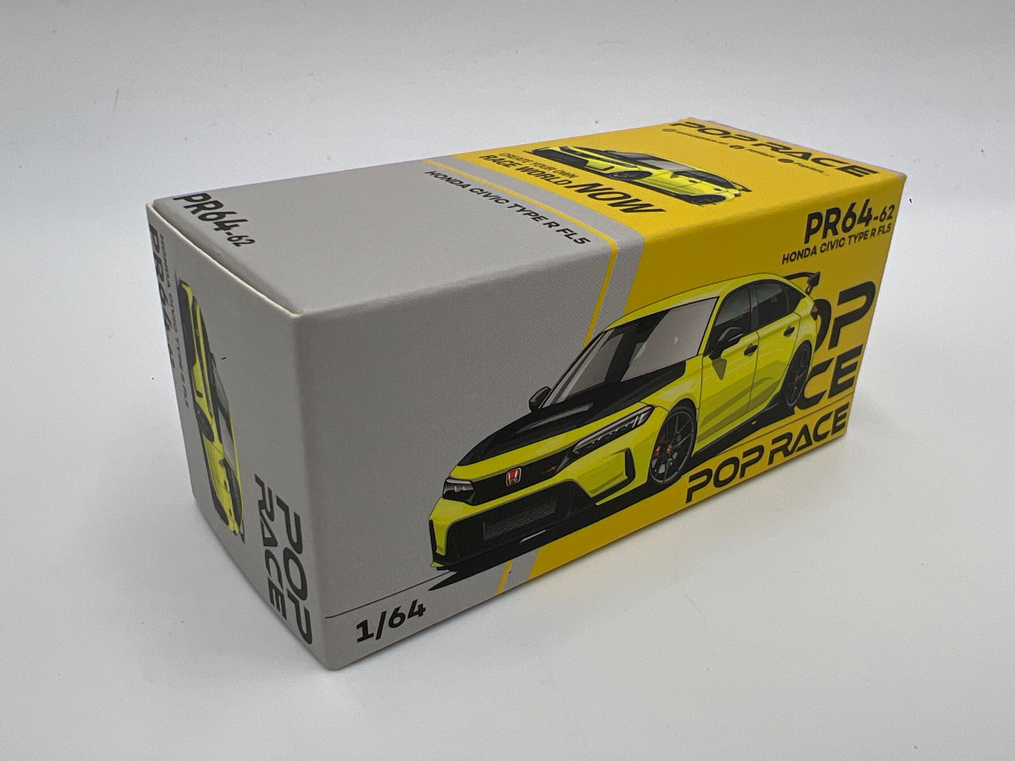 Pop Race 1/64 Honda Civic Type R FL5 Yellow PR64-62