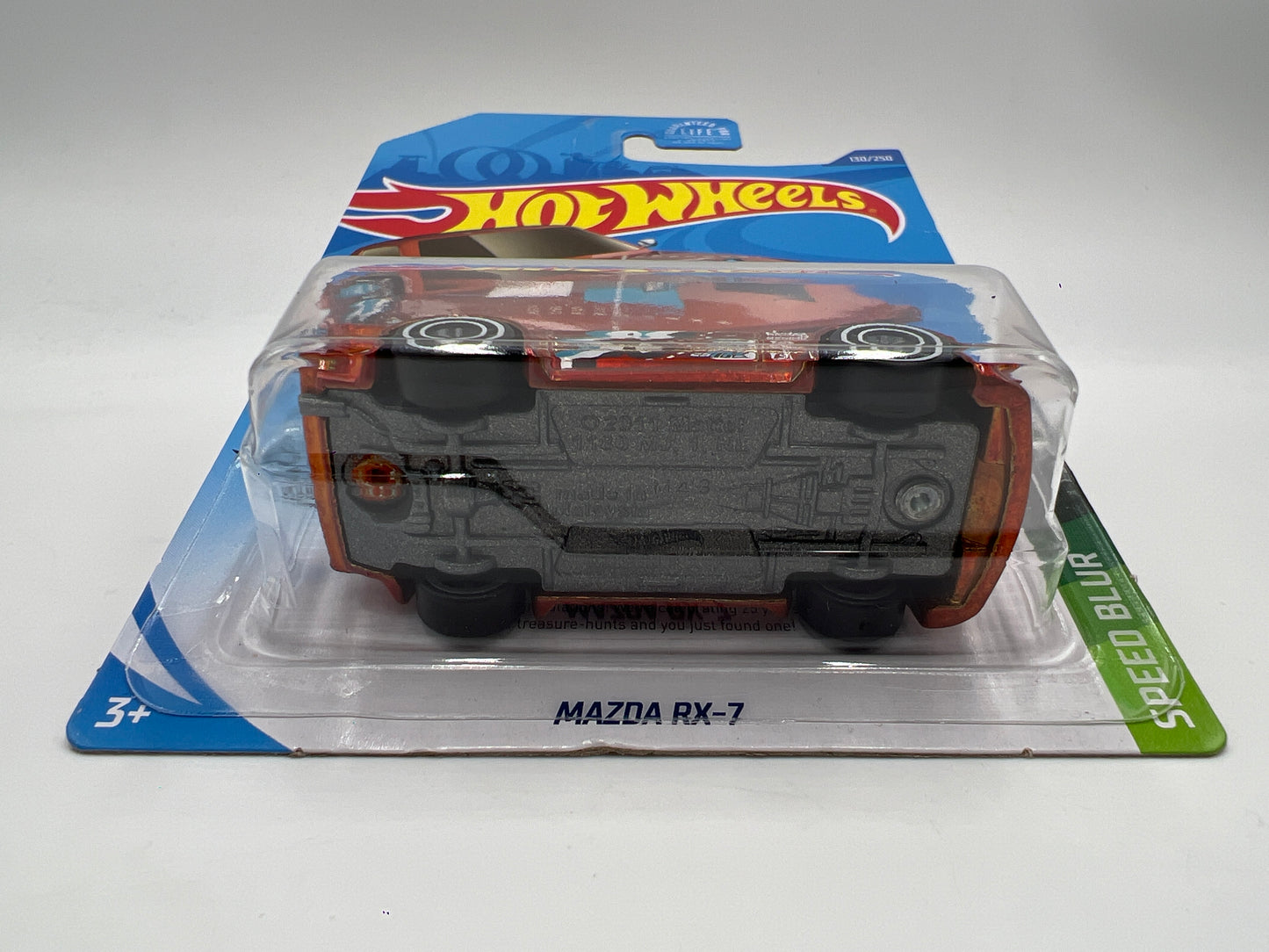2020 Hot Wheels Super Treasure Hunt #130 Mazda RX-7 Orange W/Protector Card Not Perfect