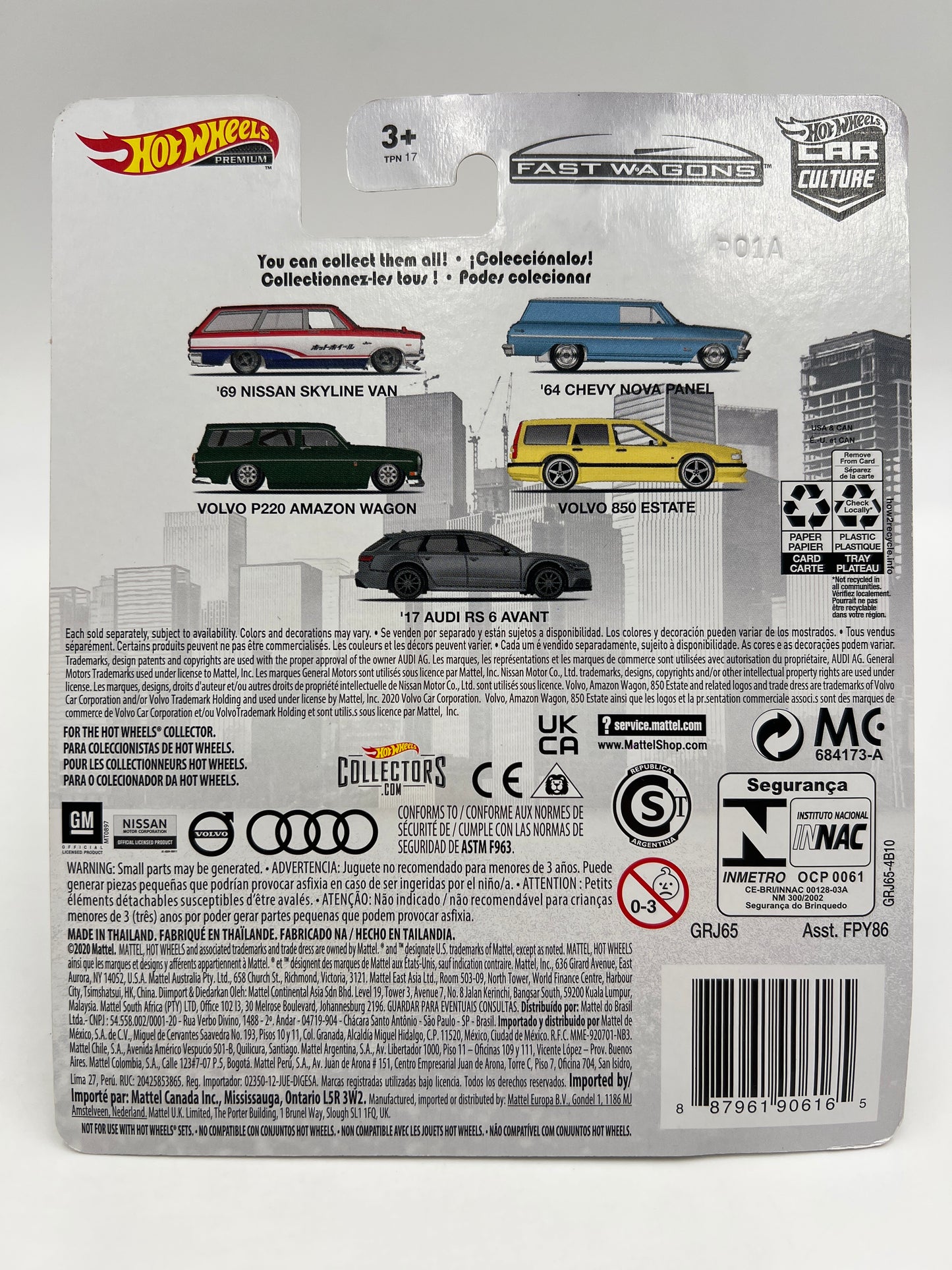 Hot Wheels Premium Fast Wagons #5 17 Audi RS 6 Avant Gray 246K