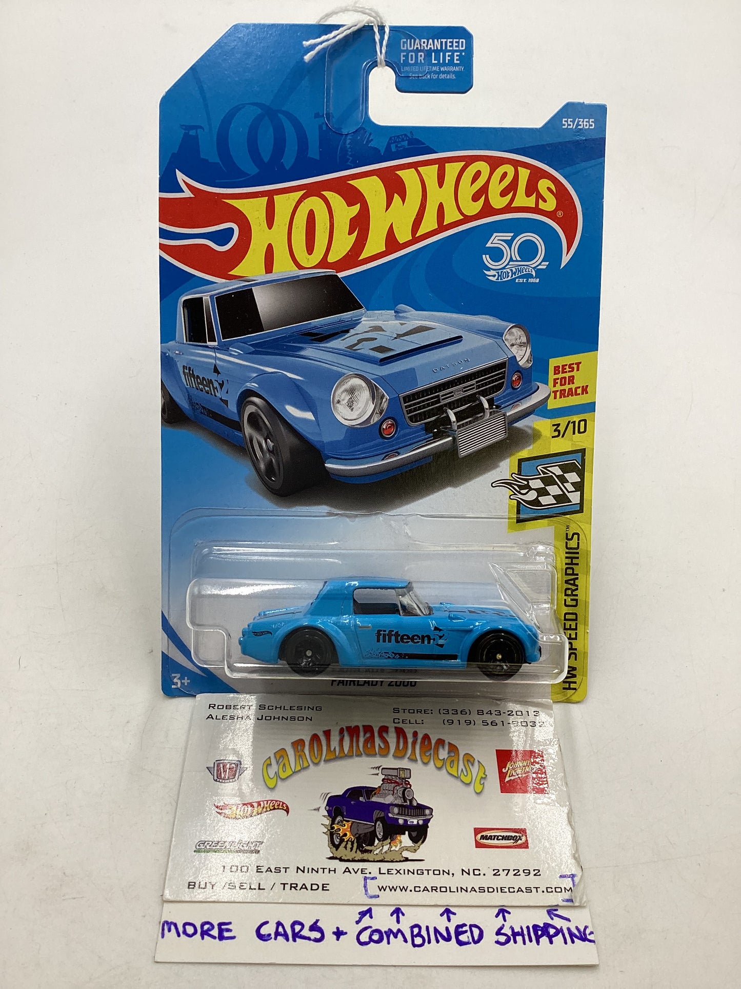 Hot Wheels 2018 Fairlady 2000 Light Blue #055 80A