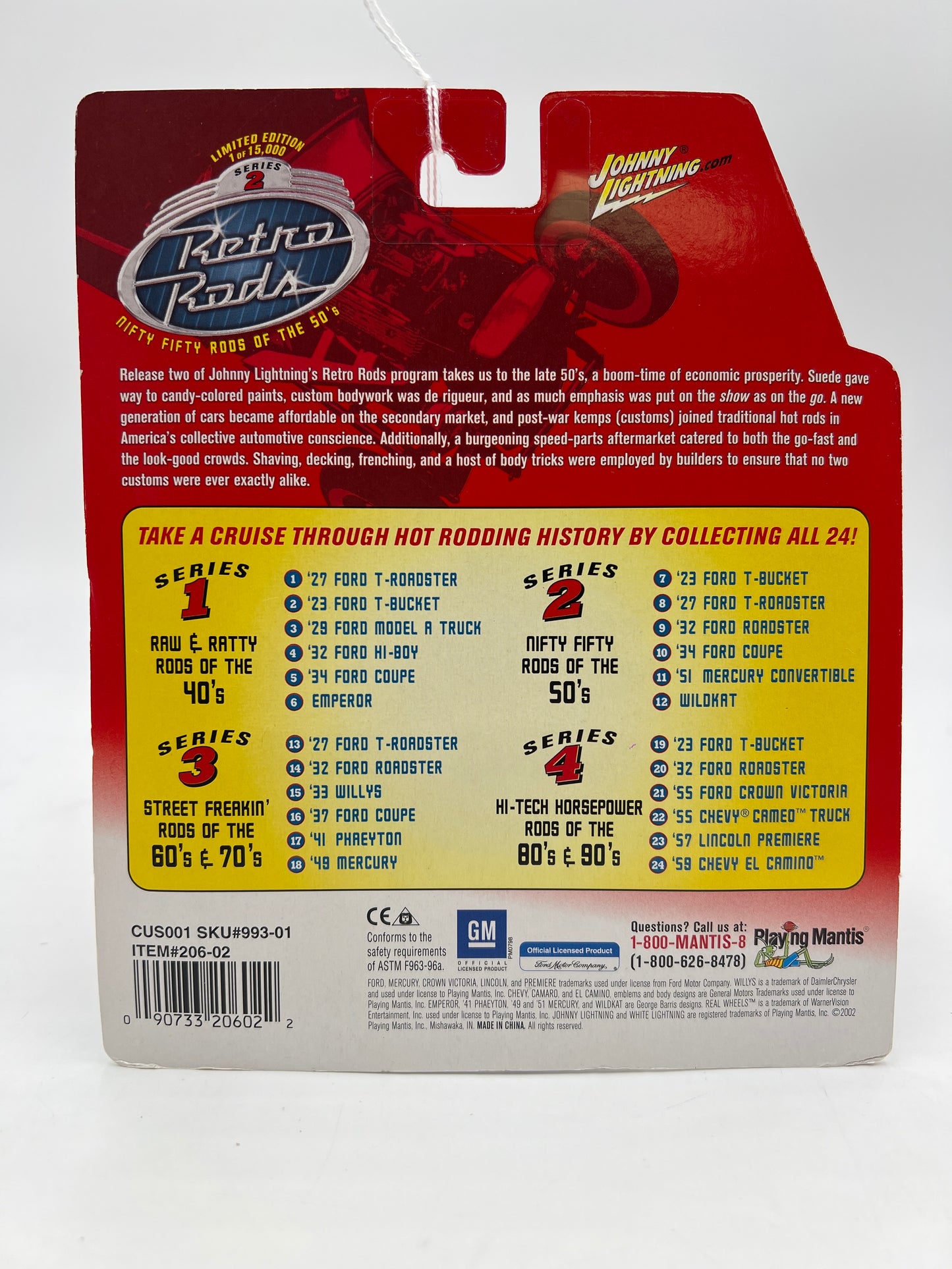 Johnny Lightning Retro Rods #11 51 Mercury Convertible Red 219H