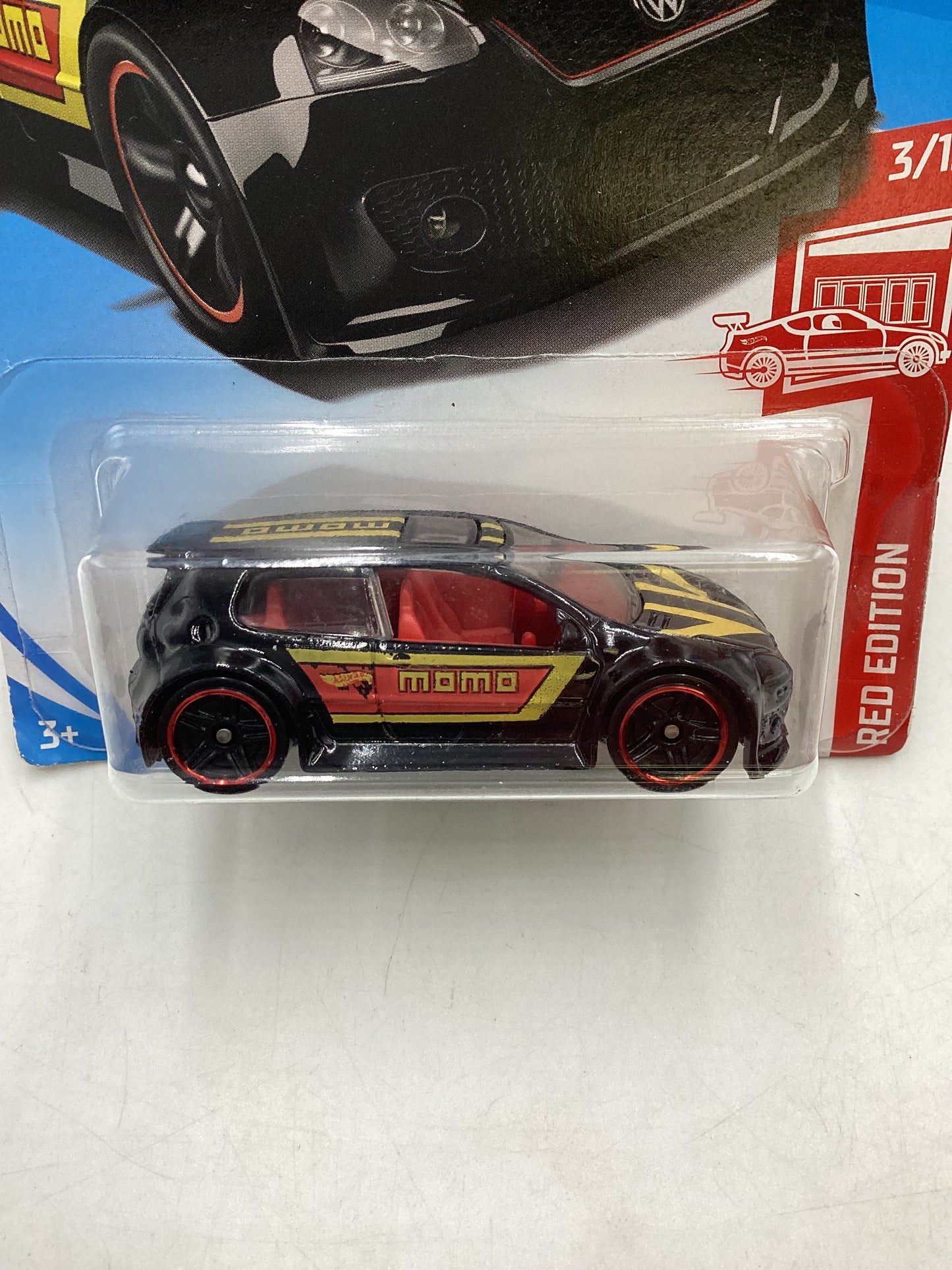 2019 Hot Wheels #19 Red Edition Volkswagen Golf GTI 143B