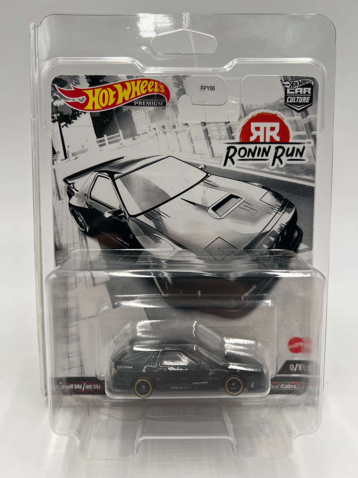 Hot Wheels Premium CHASE Ronin Run #0 Mazda RX7 FC Pandem Black W/Protector