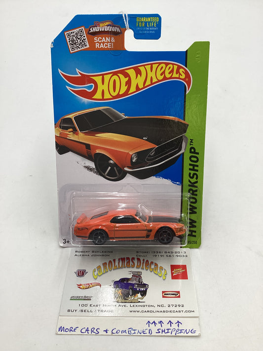 2015 Hot Wheels Workshop #195 69 Ford Mustang Boss 302 24H