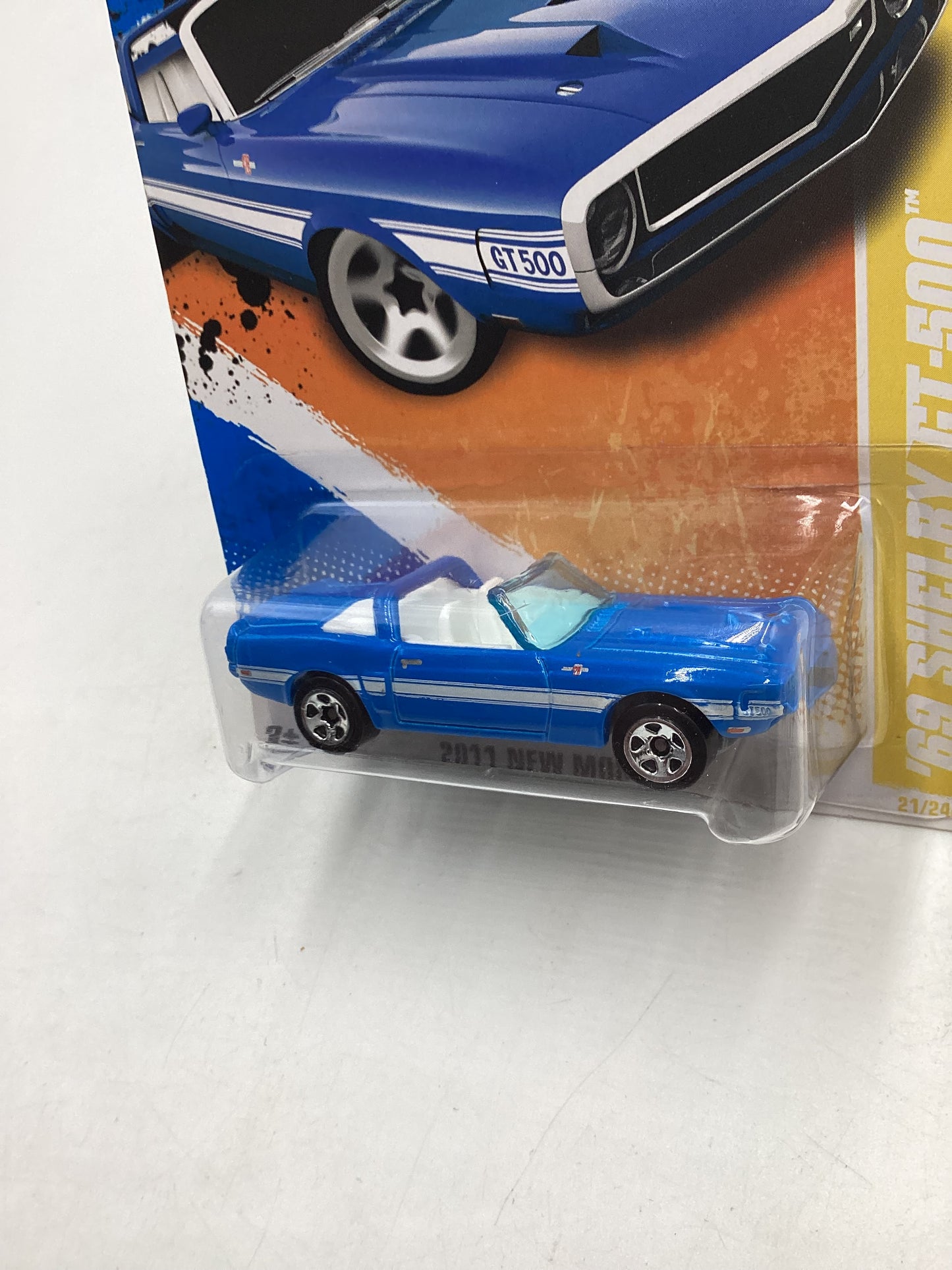 2011 Hot Wheels #21 69 Shelby GT-500 Blue Alt Card 23H