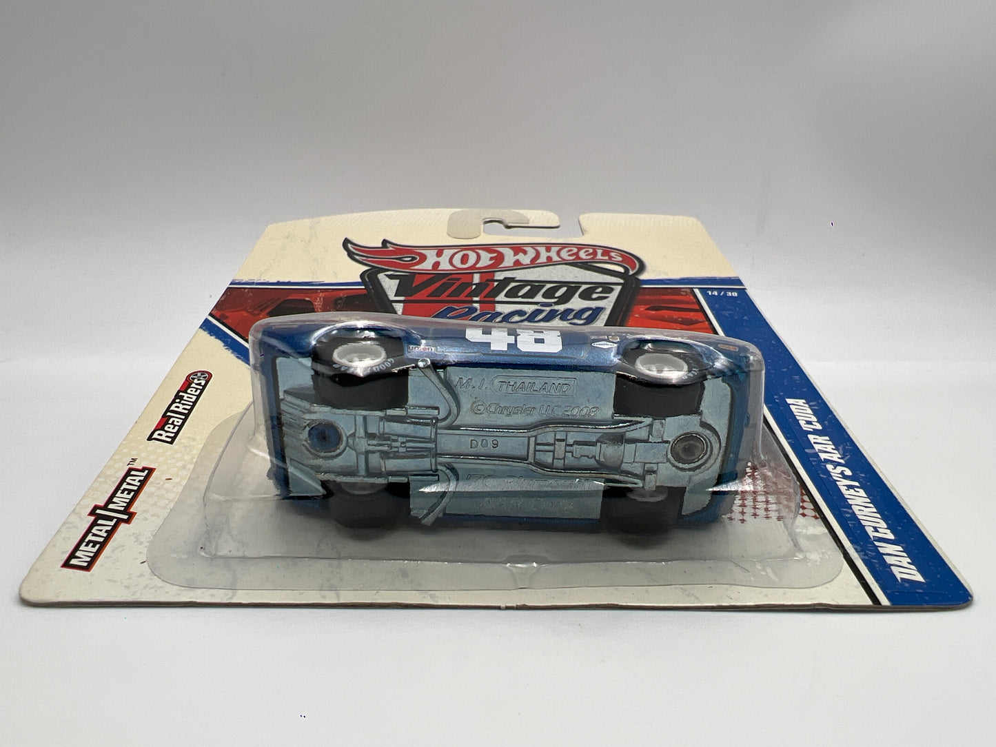 Hot Wheels Premium Vintage Racing #14 Dan Gurneys AAR Cuda Blue W/Protector