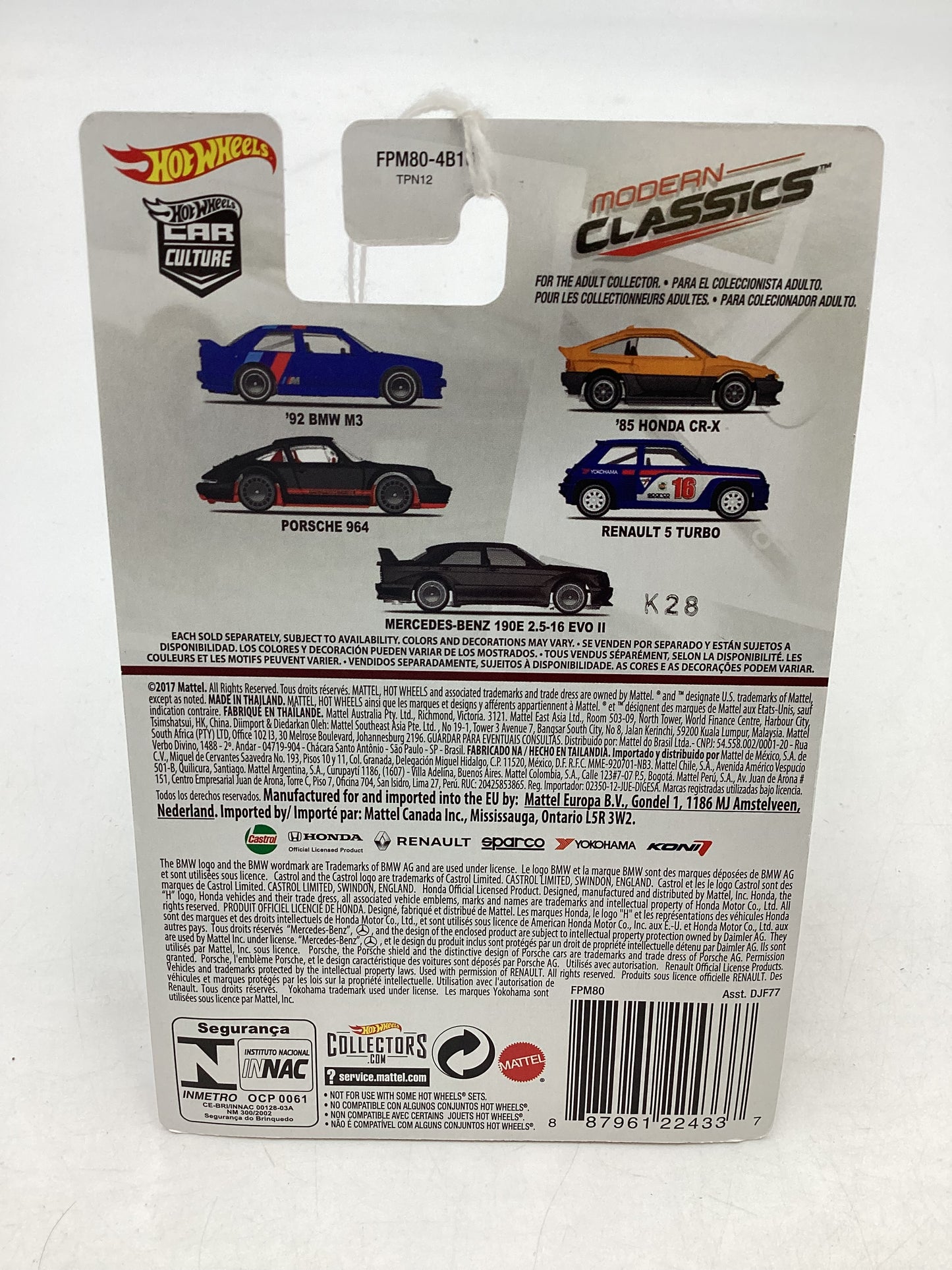 2017 Hot Wheels Modern Classics 2/5 85 Honda CR-X 245C