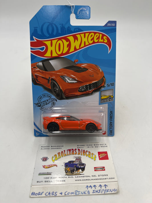 2020 Hot Wheels Factory Fresh #200 Corvette C7 Z06 Orange 8i