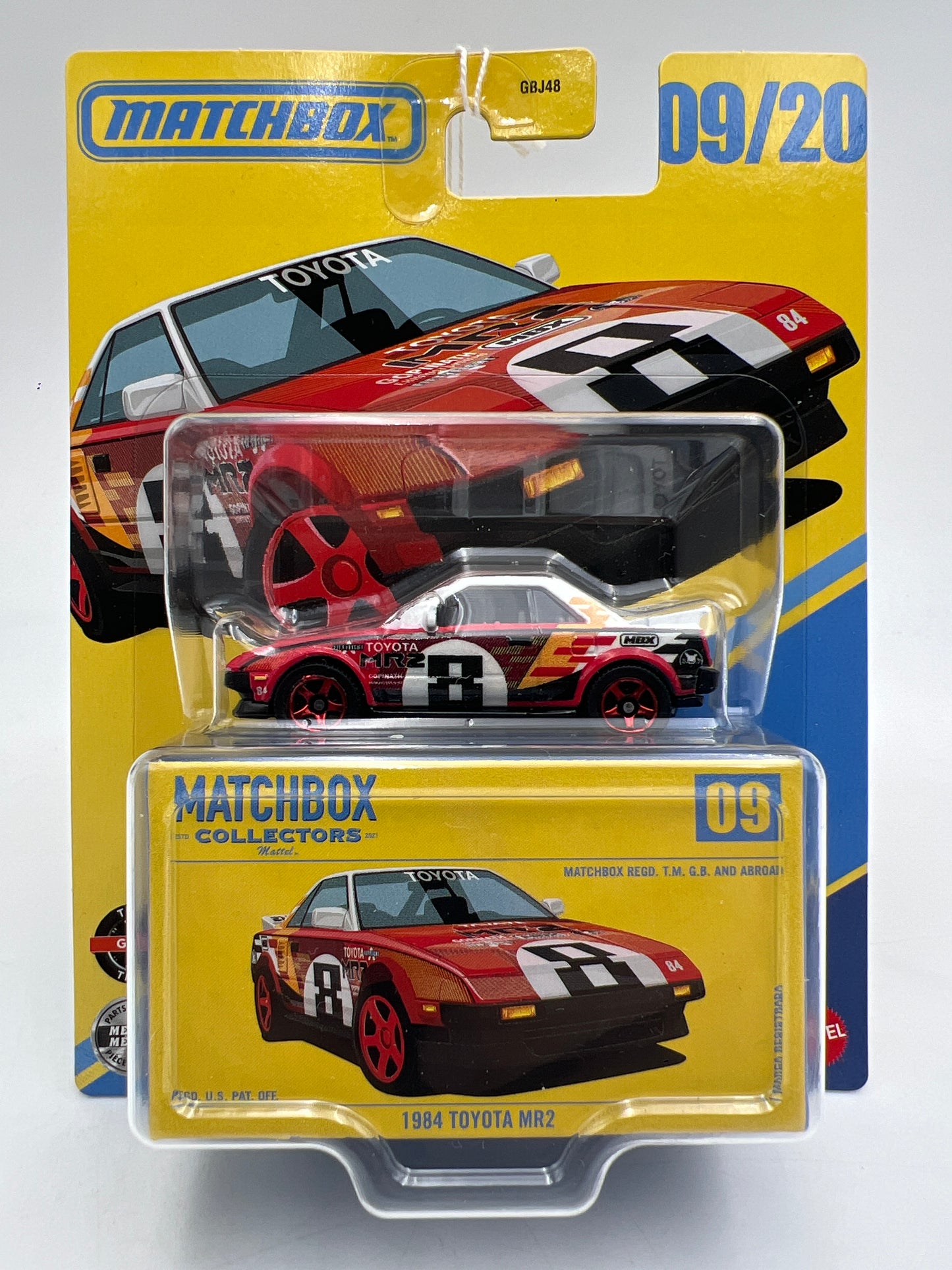 Matchbox Collectors #9 1984 Toyota MR2 Red/White 171D