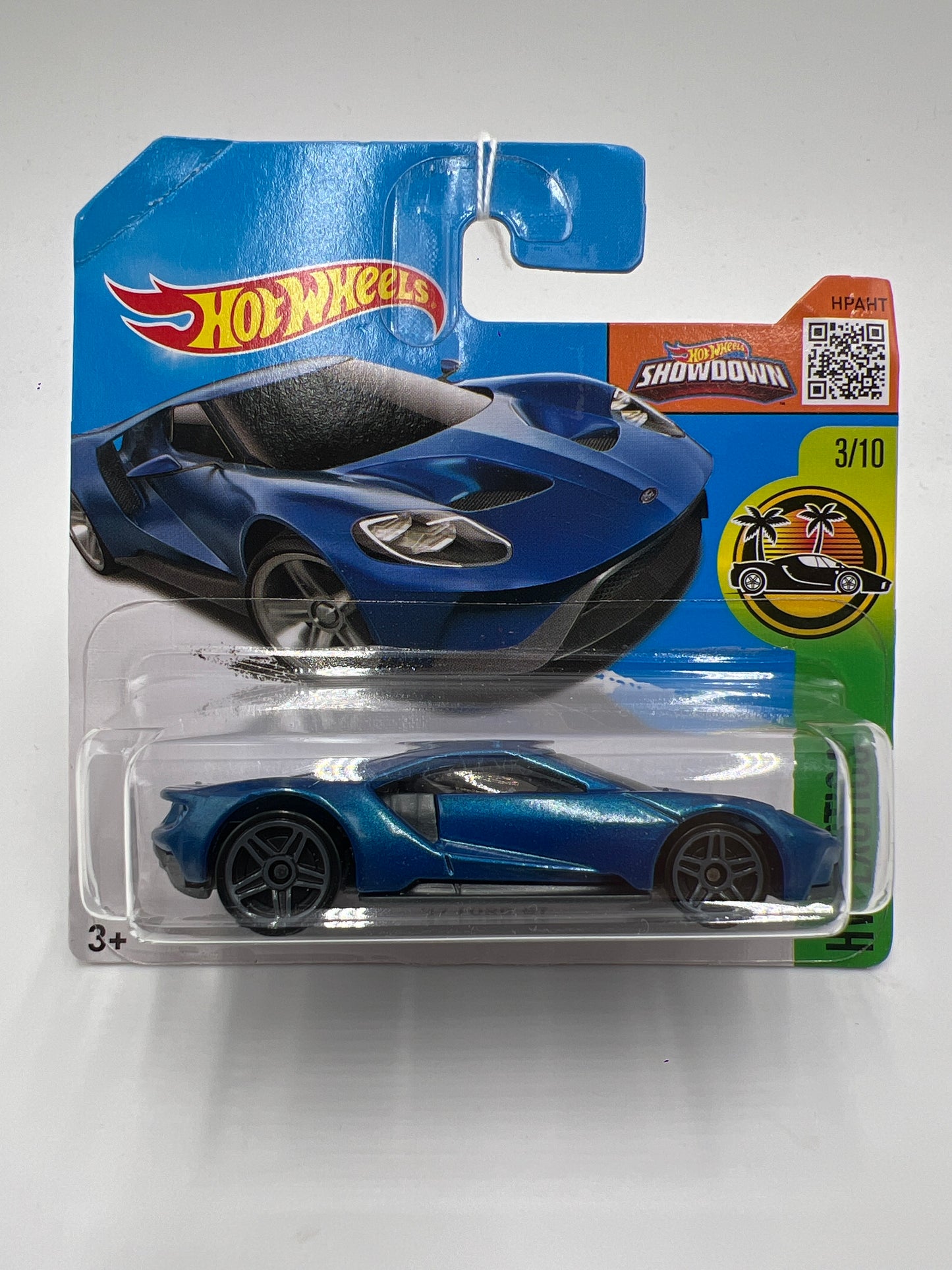 2016 Hot Wheels Exotics #73 17 Ford GT Blue Short Card Card Not Perfect 19B