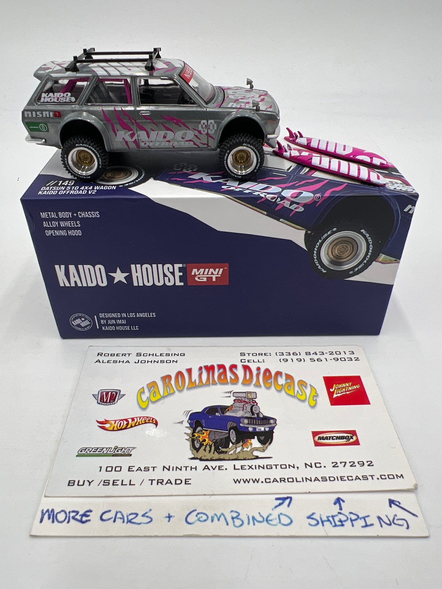 Mini GT x Kaido House #149 CHASE Datsun 510 4x4 Wagon Kaido Off-road V2 W/Surfboards