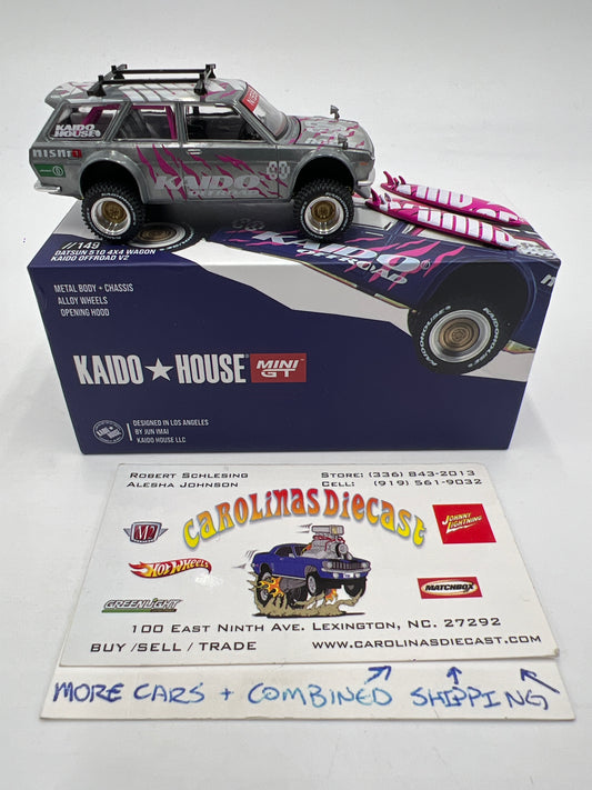 Mini GT x Kaido House #149 CHASE Datsun 510 4x4 Wagon Kaido Off-road V2 W/Surfboards