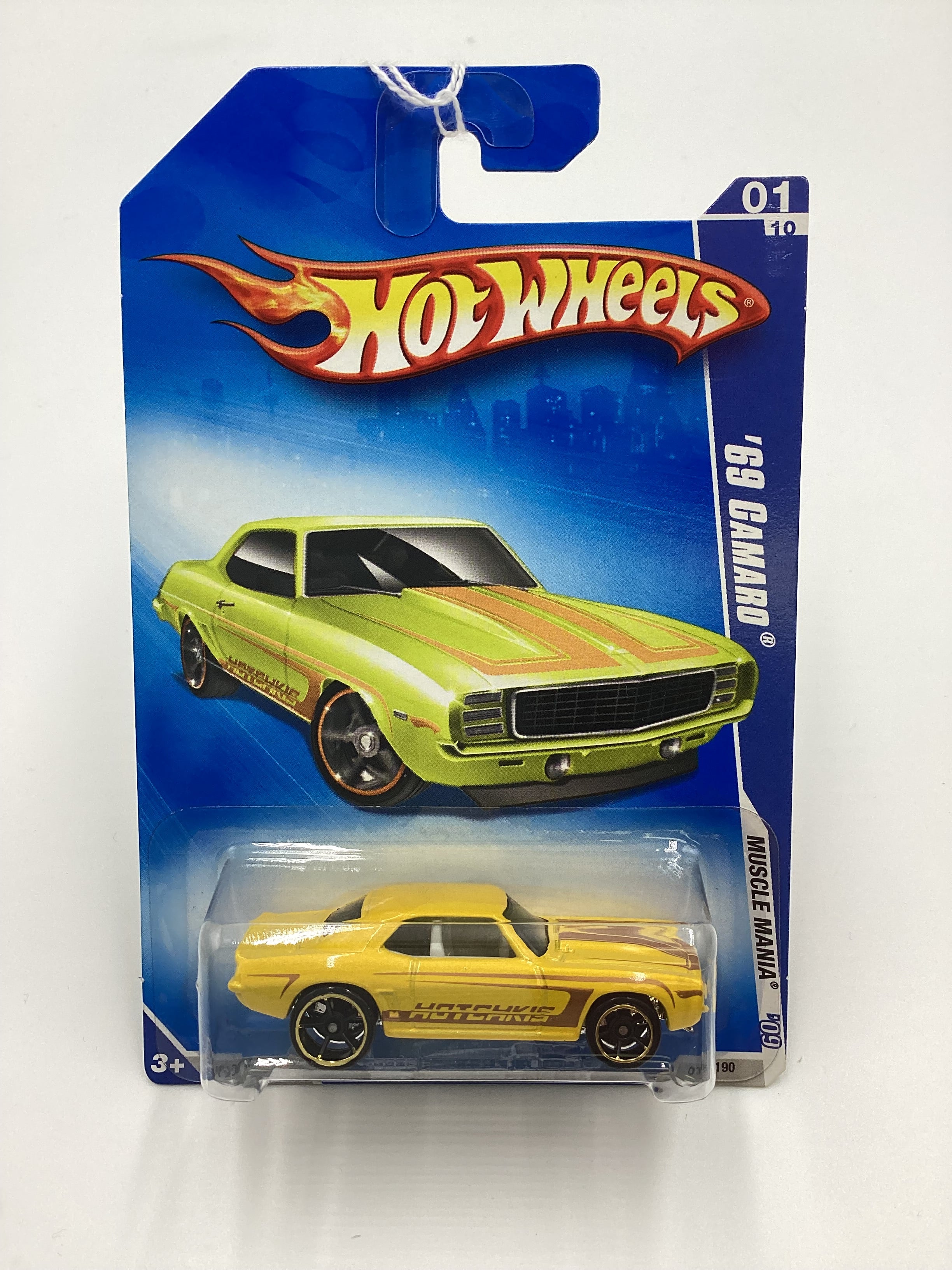 2009 Hot wheels #077 69 Camaro Yellow Hotchkiss Walmart Exclusive
