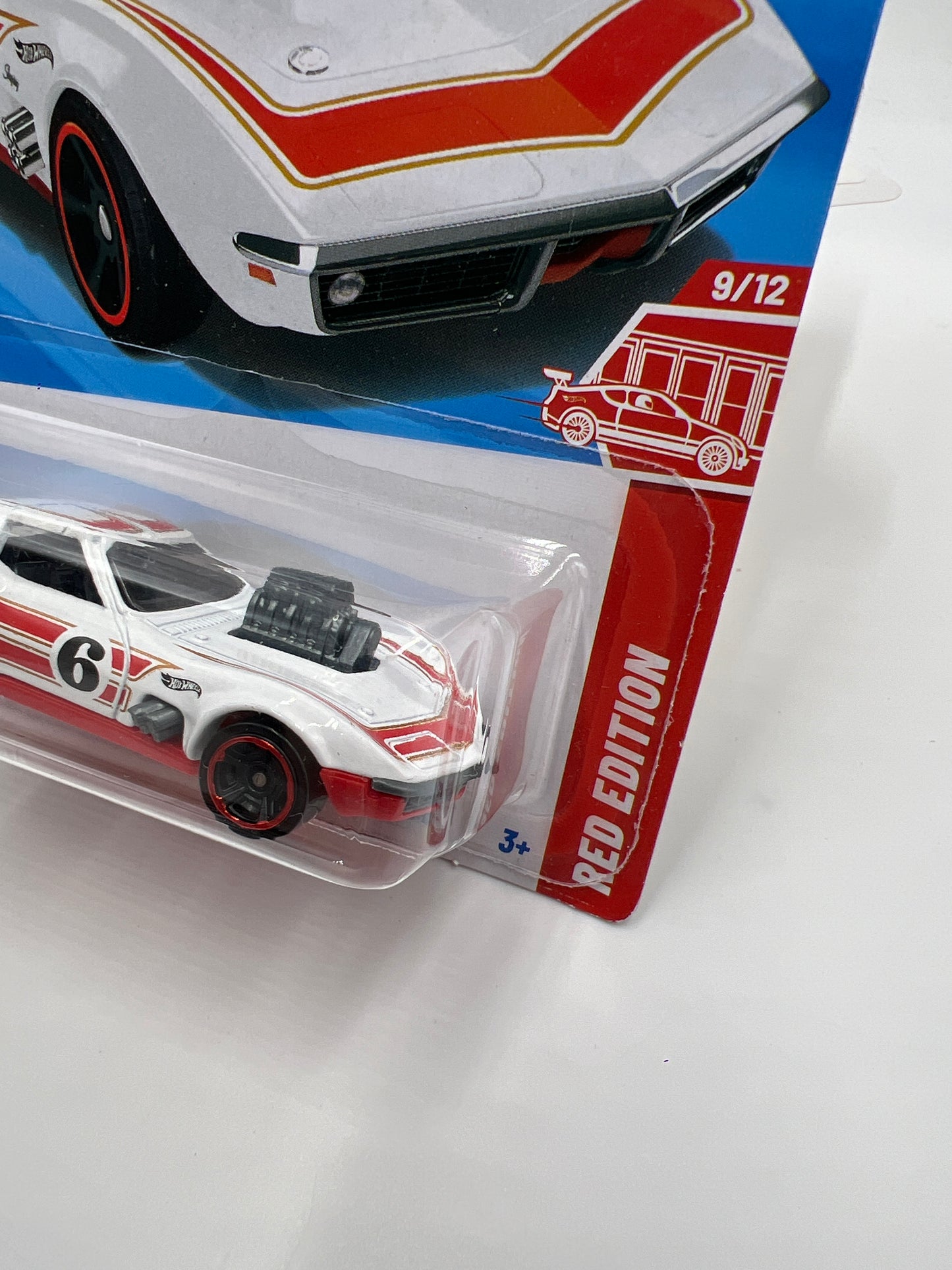 2025 Hot Wheels Target Exclusive Red Edition #134 68 Corvette Gas Monkey Garage White Bad J Hook
