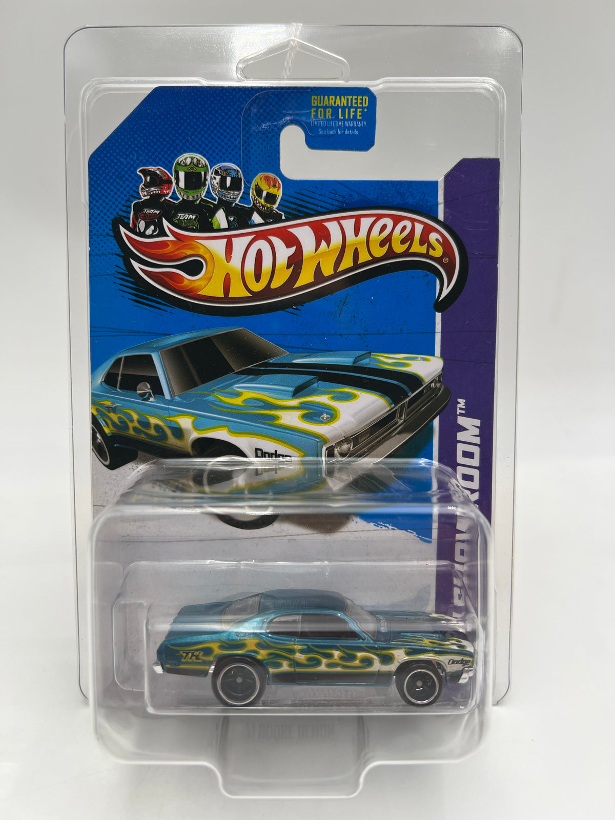 2013 Hot Wheels Super Treasure Hunt #217 71 Dodge Demon Blue W/ Protector
