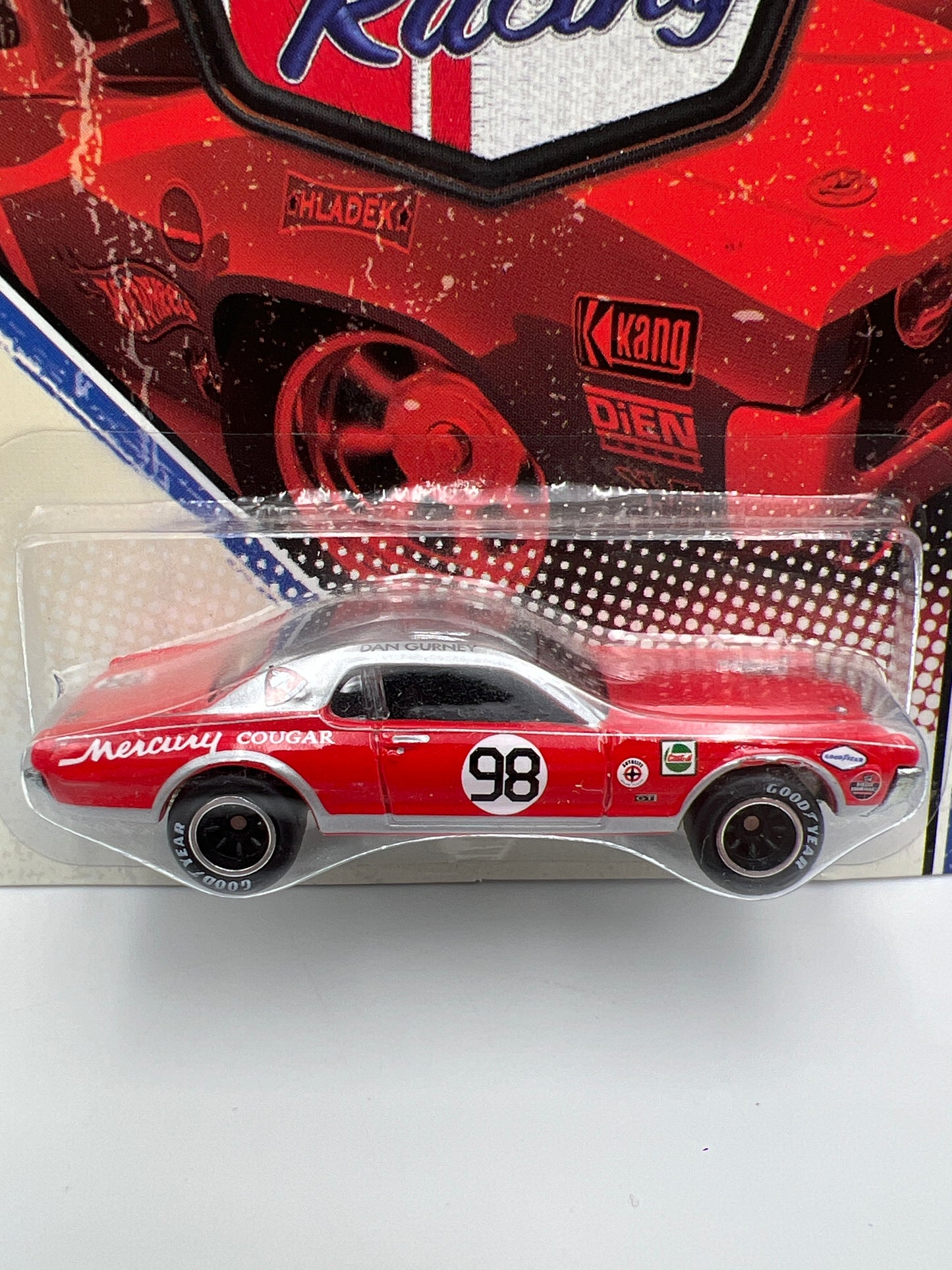 Hot Wheels Premium Vintage Racing #2 Dan Gurneys 68 Mercury Cougar W/Protector