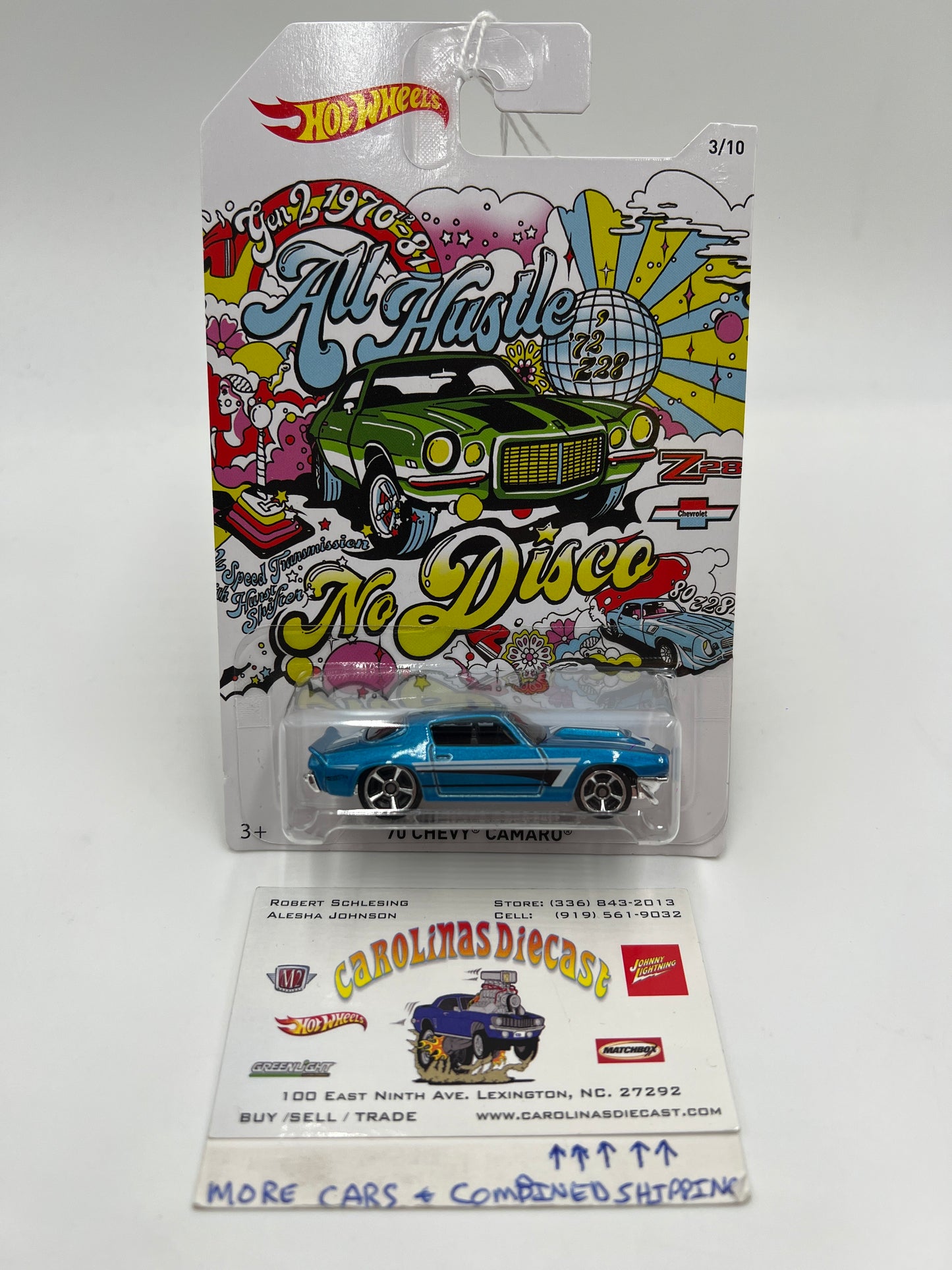 2018 Hot Wheels 50th Anniversary Camaro Series #3 70 Chevy Camaro Blue 152F