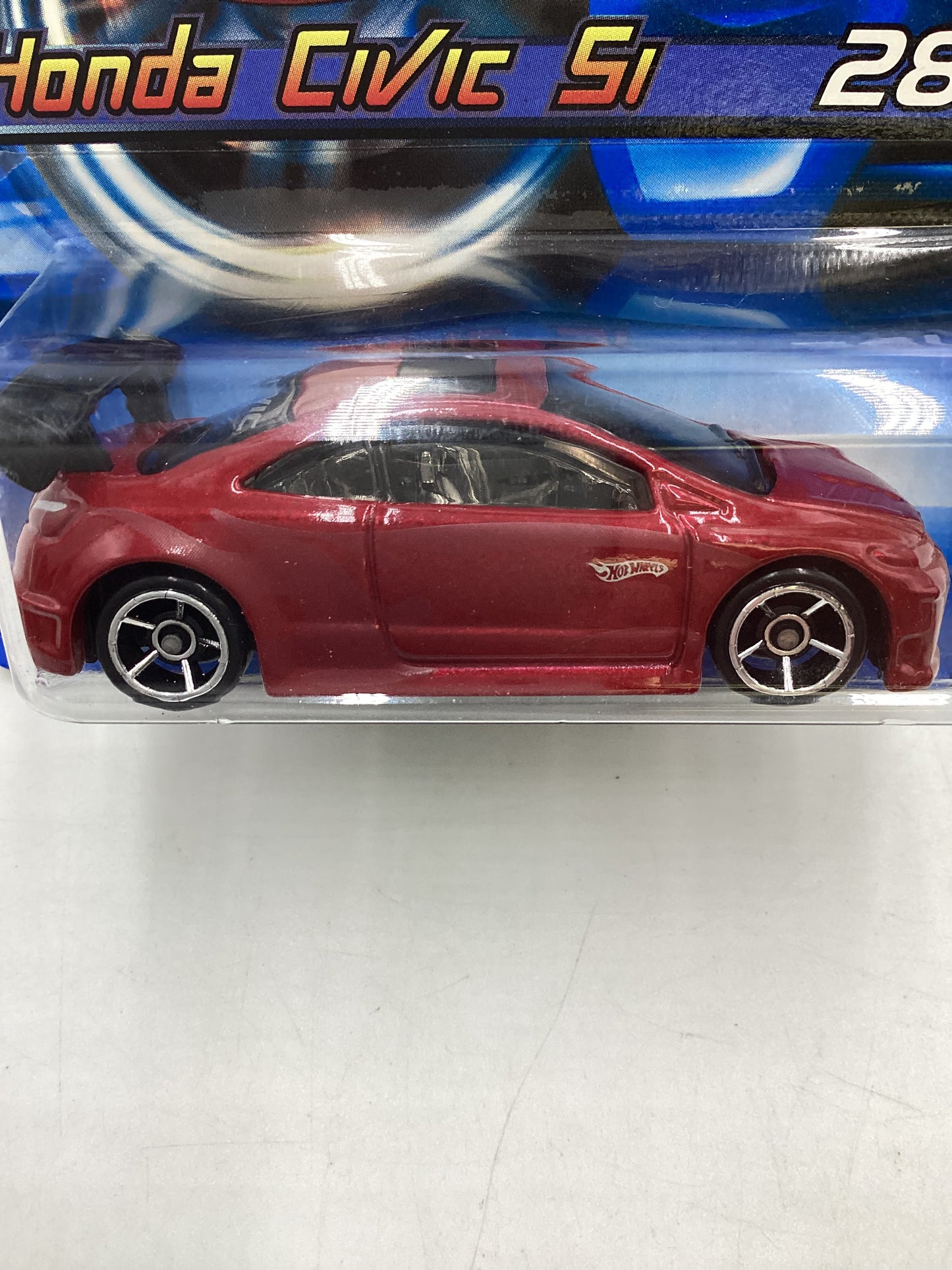 2006 Hot wheels #028 Short Card Faster Than Ever Red Honda Civic Si