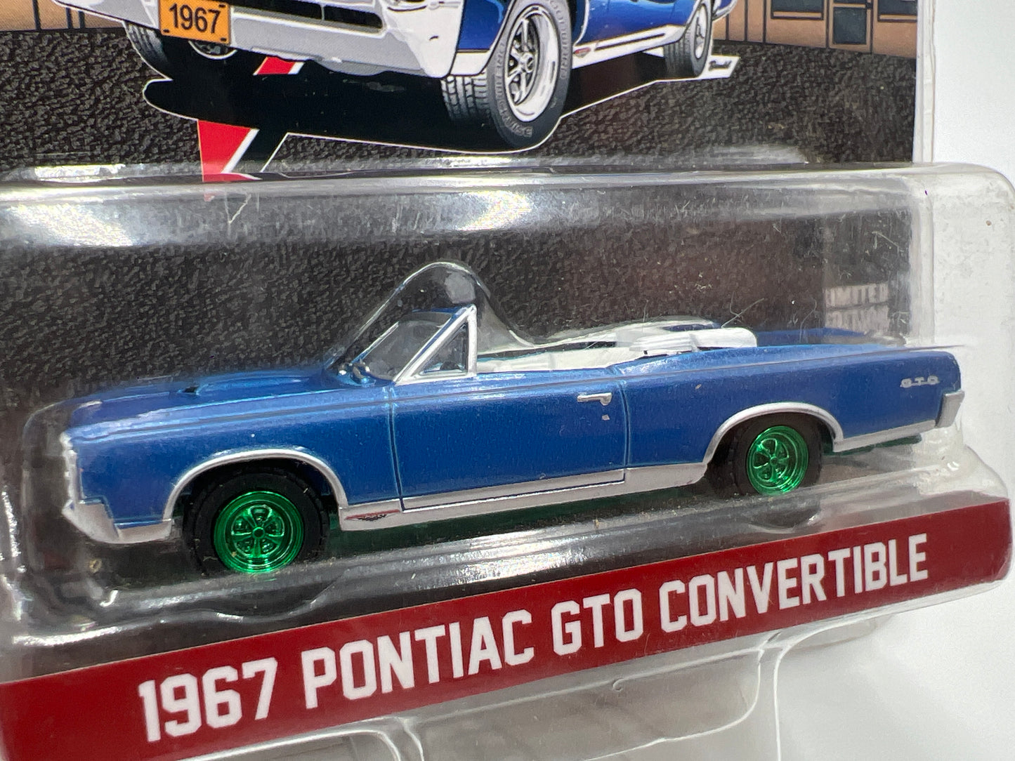 Greenlight Woodward Dream Cruise Series 1 CHASE 1967 Pontiac GTO Convertible Blue