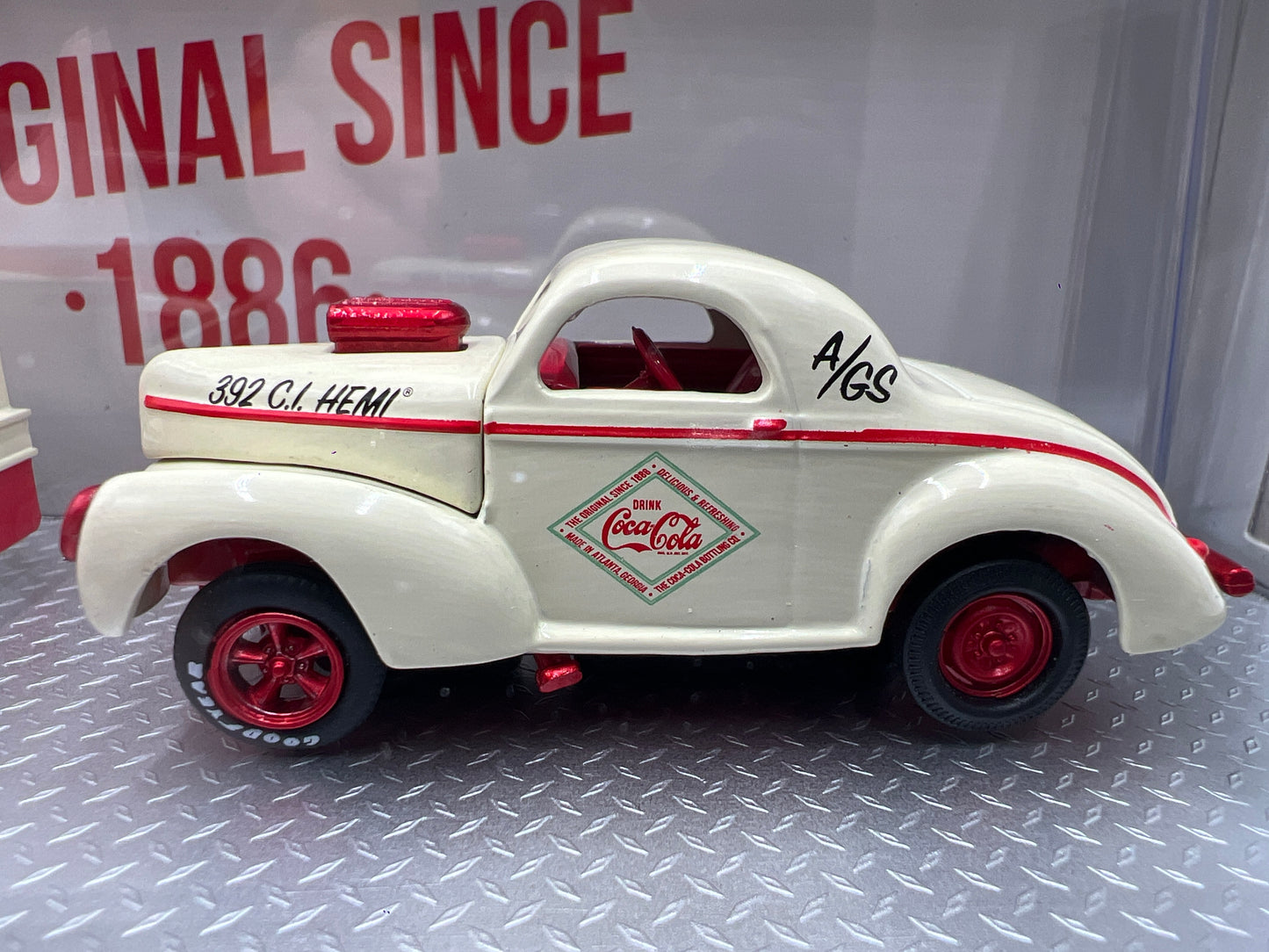 M2 Machines Auto Haulers CHASE Coca Cola 1957 Dodge COE & 1941 Willys Coupe Gasser TW34