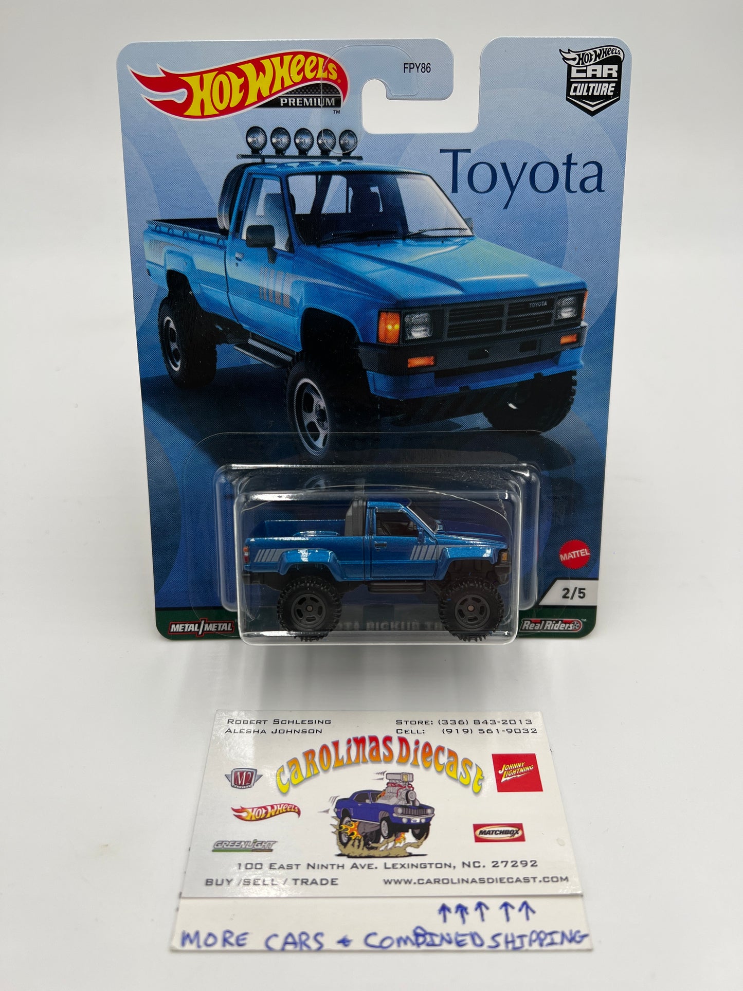 2021 Hot Wheels Car Culture Toyota #2 87 Toyota Pickup Truck Blue W/Protector