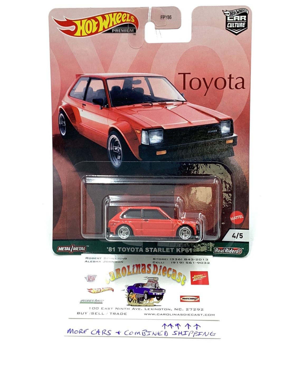 Hot wheels ‘81 Toyota Starlet KP61