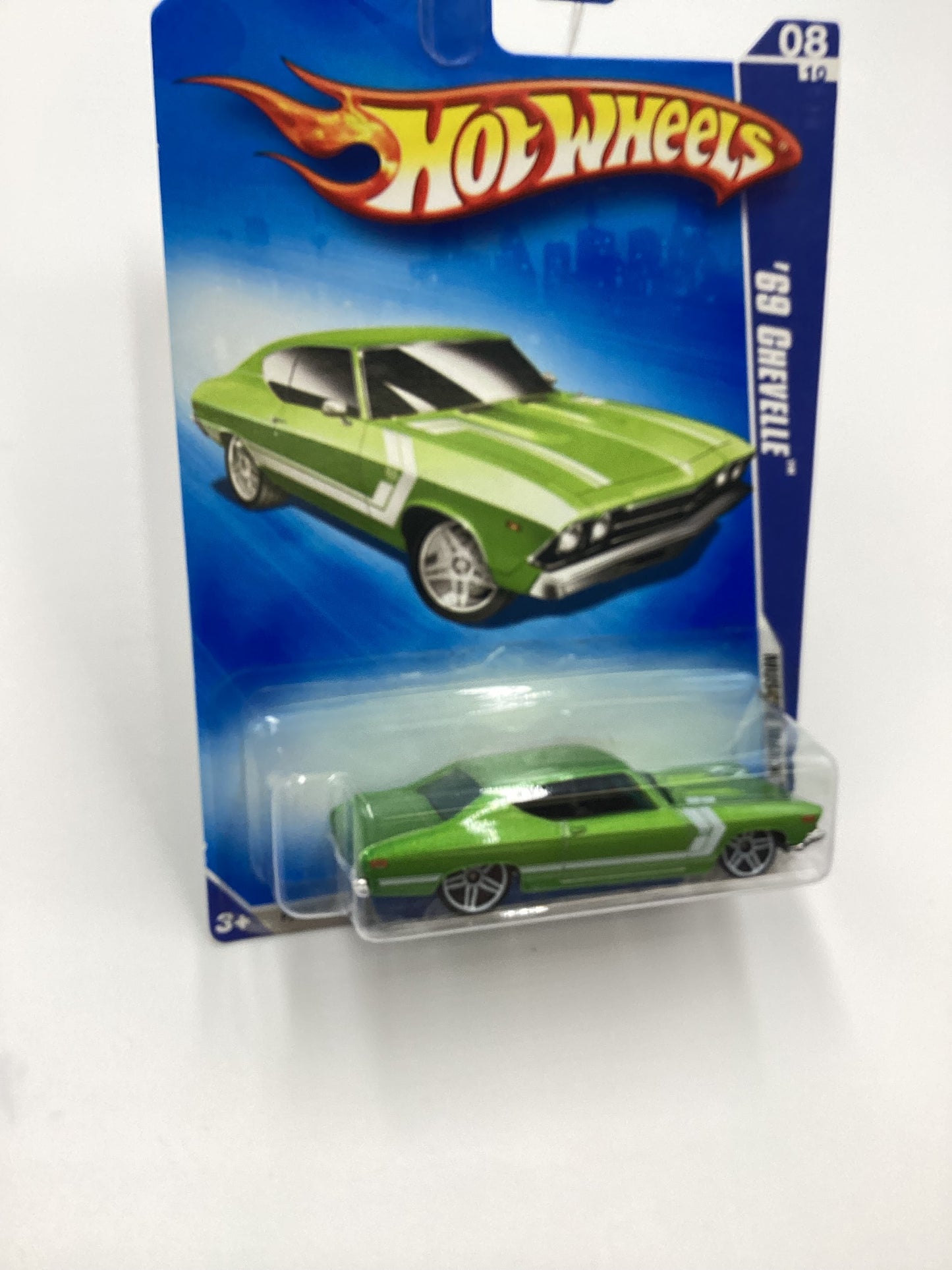 2009 Hot Wheels #084 69 Chevelle Green 5F