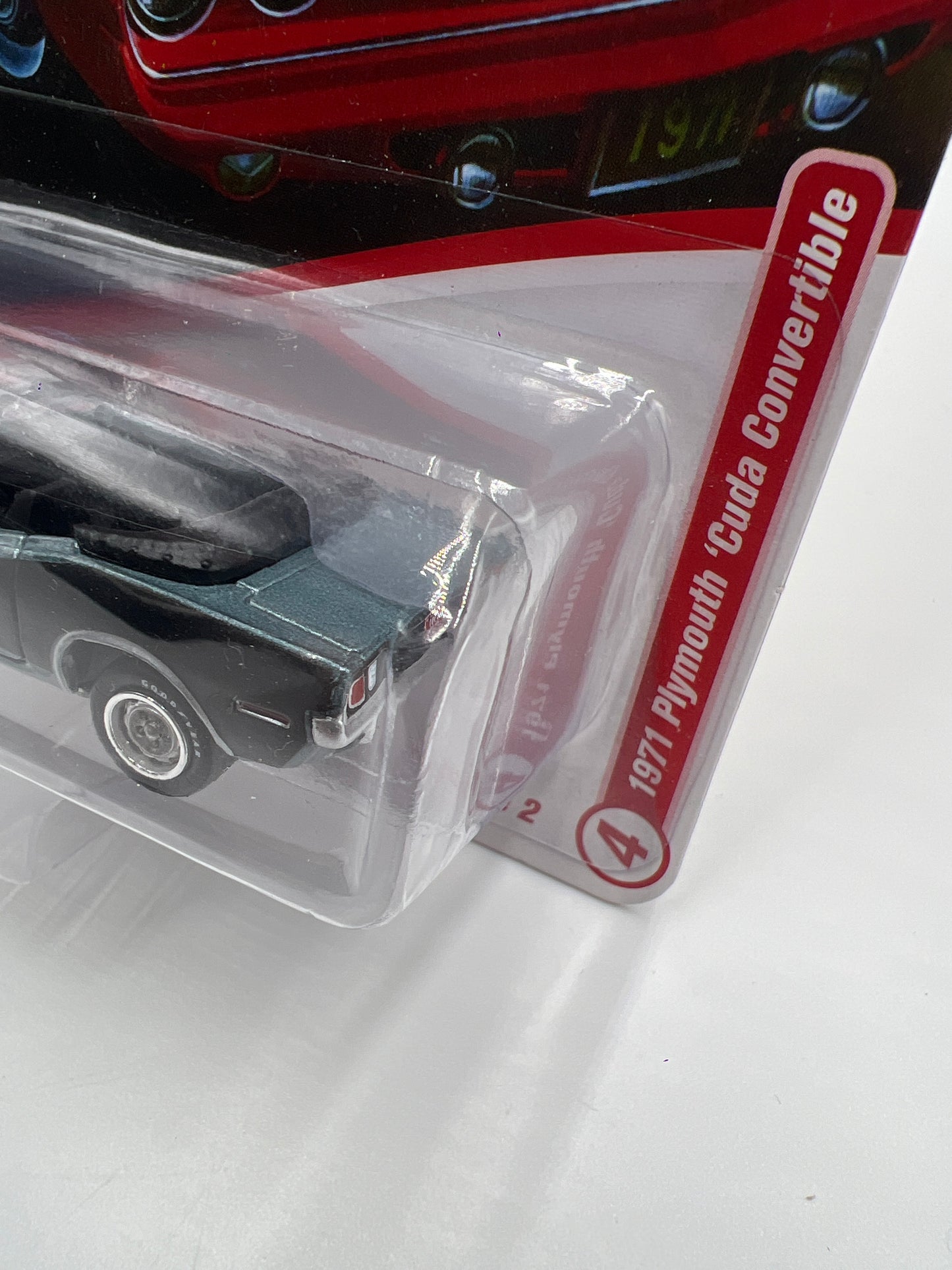 Johnny Lightning Muscle Cars U.S.A Class of 1971 Release 2 Version B 1971 Plymouth Cuda Convertible Winchester Gray 229H