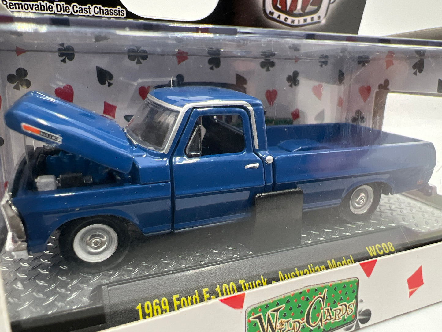 M2 Machines Wild-Cards 1969 Ford F-100 Truck Australian Model Blue WC08