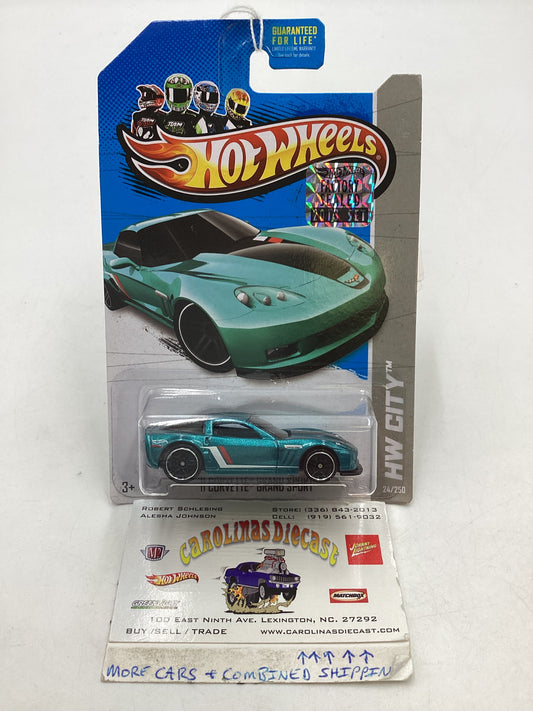 2013 Hot Wheels Factory Sealed #24 11 Corvette Grand Sport Teal 15B