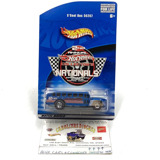 Hot wheels 2th Annual collectors nationals S’Cool Bus 56267 1 of 4000 with protector