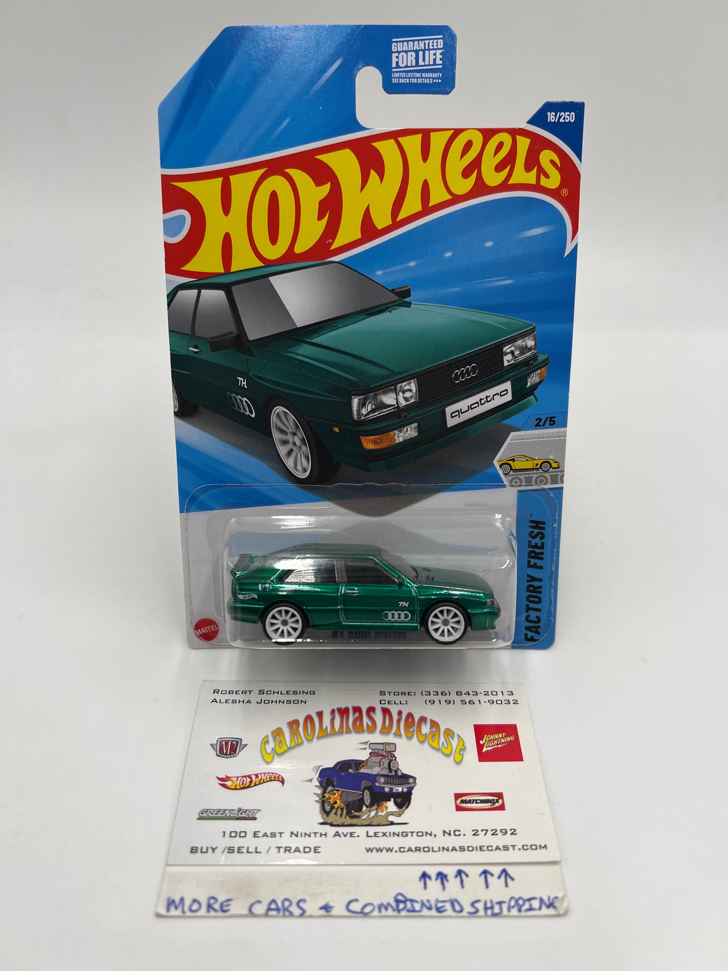 2025 Hot Wheels A Case Super Treasure Hunt #16 87 Audi Quattro Green W/Protector #2