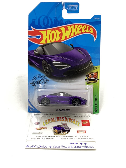 2019 Hot wheels #221 McLaren 720S purple 102i