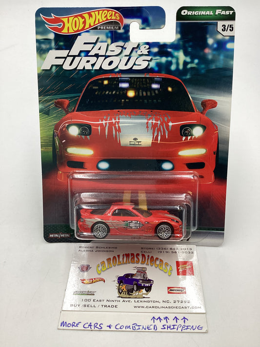 Hot wheels Fast and furious Original Fast 3/5 #3 95 Mazda RX-7 with protector