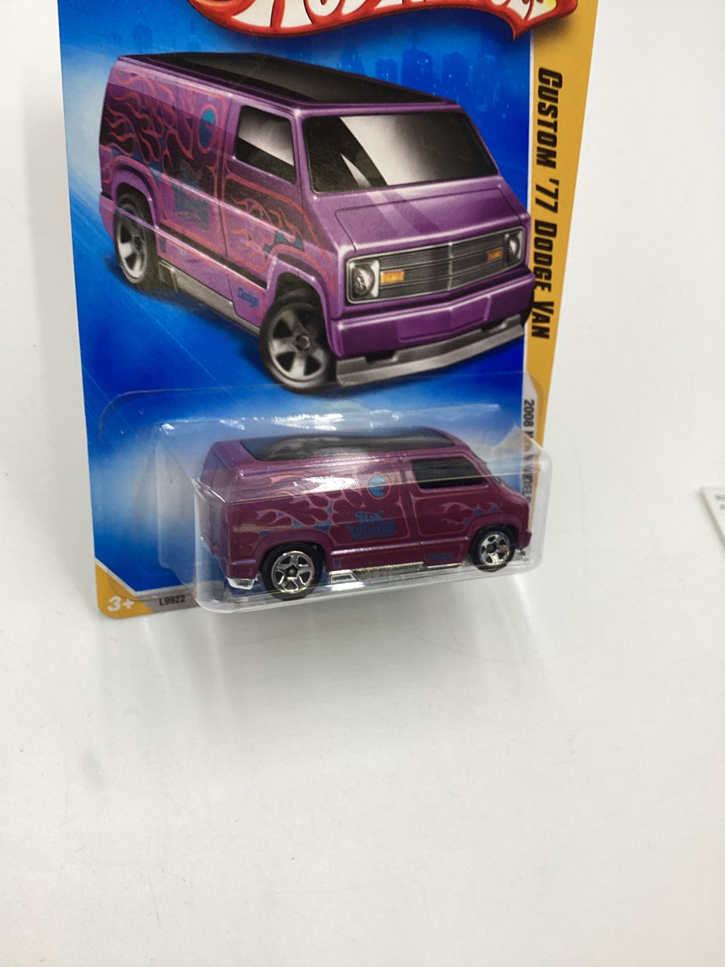 2008 Hot Wheels New Models #7 Custom 77 Dodge Van Purple 43F
