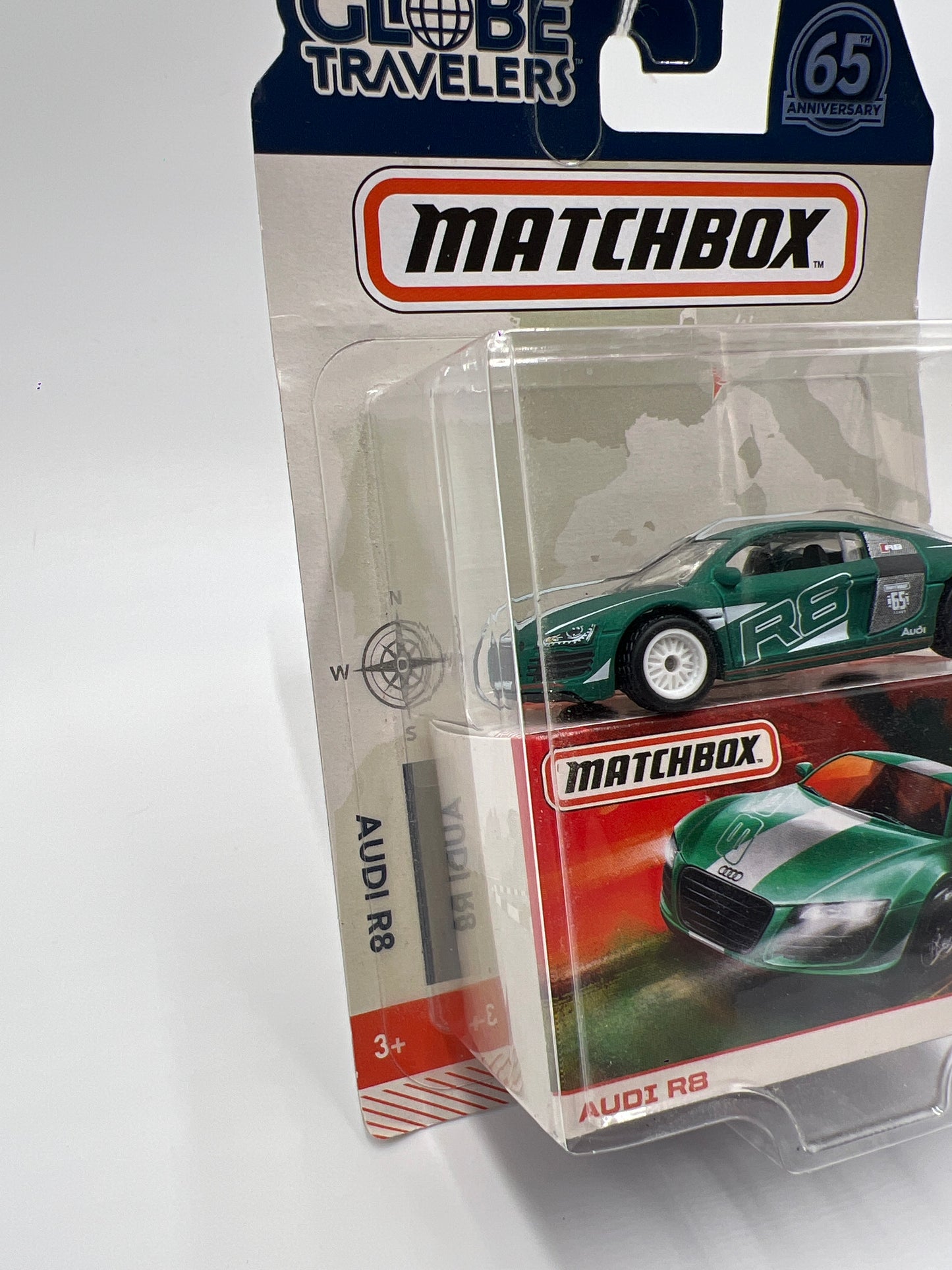 Matchbox 65th Anniversary Globe Travelers Audi R8 Green 168M