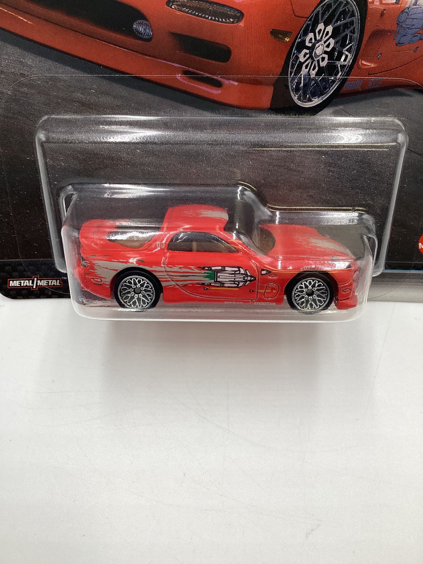 Hot Wheels Fast & Furious Full Force #1 95 Mazda RX-7 Red W/Protector
