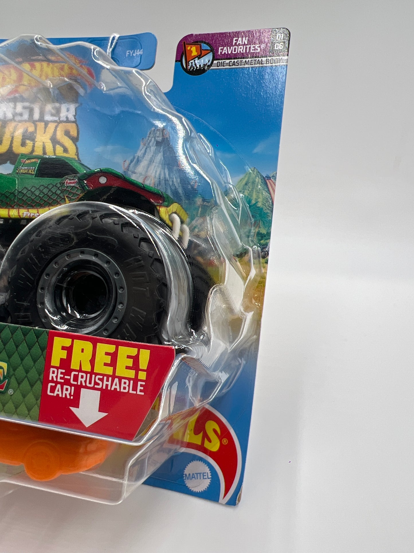 Hot Wheels Monster Trucks Fan Favorites #1 Snake Bite Vinny Venom Cracked Blister 127F
