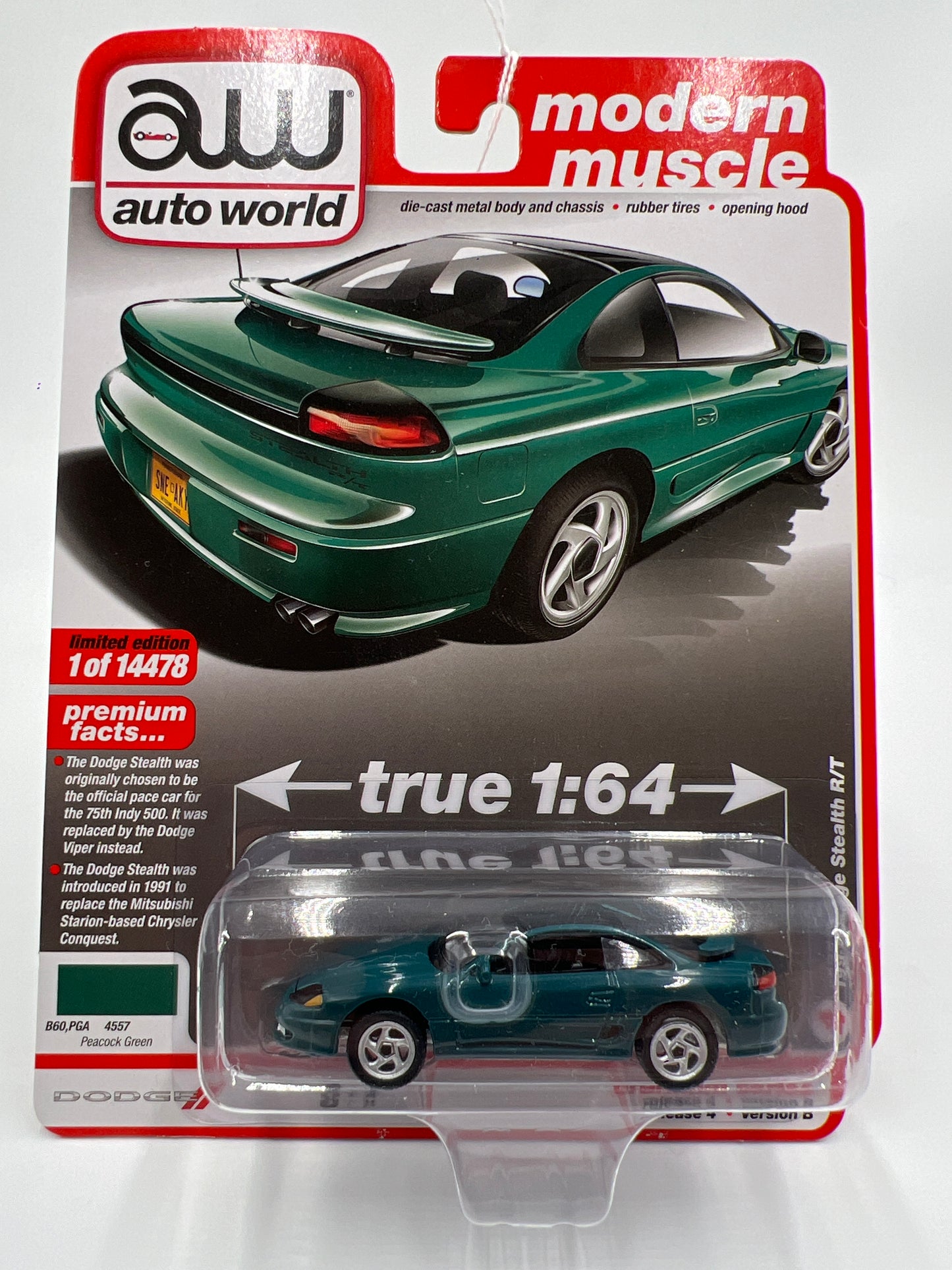 Auto World Modern Muscle Release 4 Version B 1993 Dodge Stealth R/T Peacock Green 221E