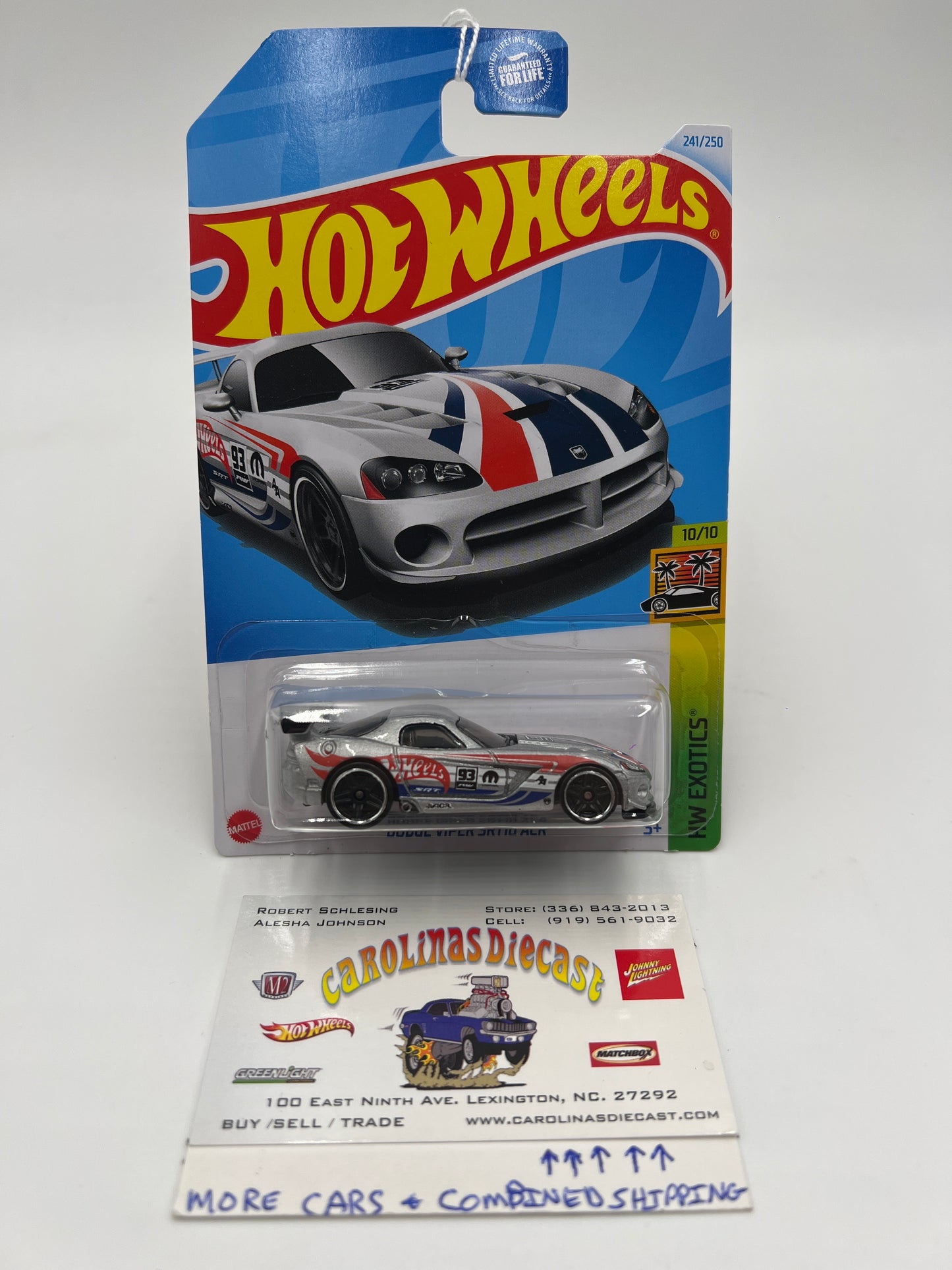 2024 Hot Wheels Q Case #241 Dodge Viper SRT10 ACR Silver 60E