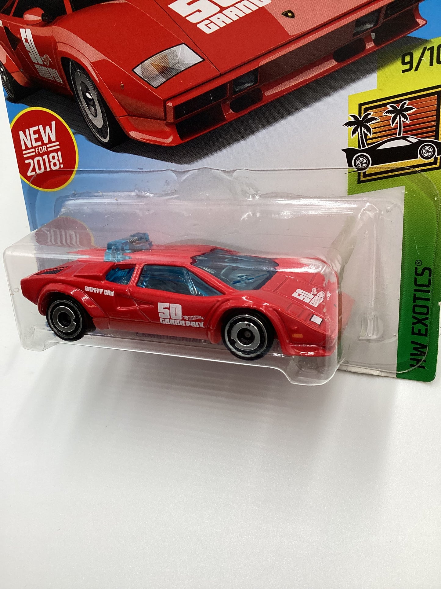 2018 Hot Wheels #217 Lamborghini Countach Pace Car Red 102C