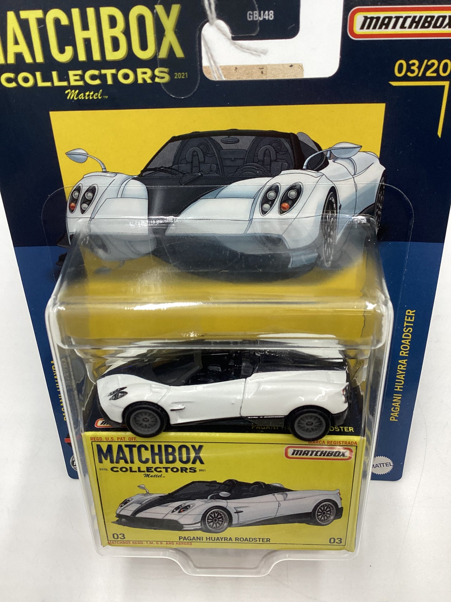 Matchbox Collectors #3 Pagani Huayra Roadsters White 172J