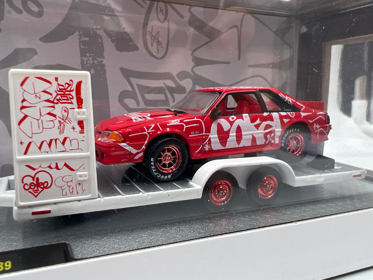 2025 M2 Machines Auto Haulers Coca Cola CHASE 1969 Ford F-100 Ranger 4x4 & 1990 Ford Mustang GT TW39