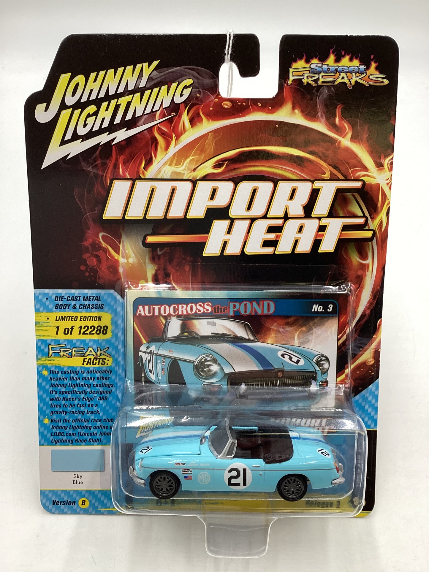 Johnny lightning Street freaks Import Heat 1963 MG MGB Light Blue 230F