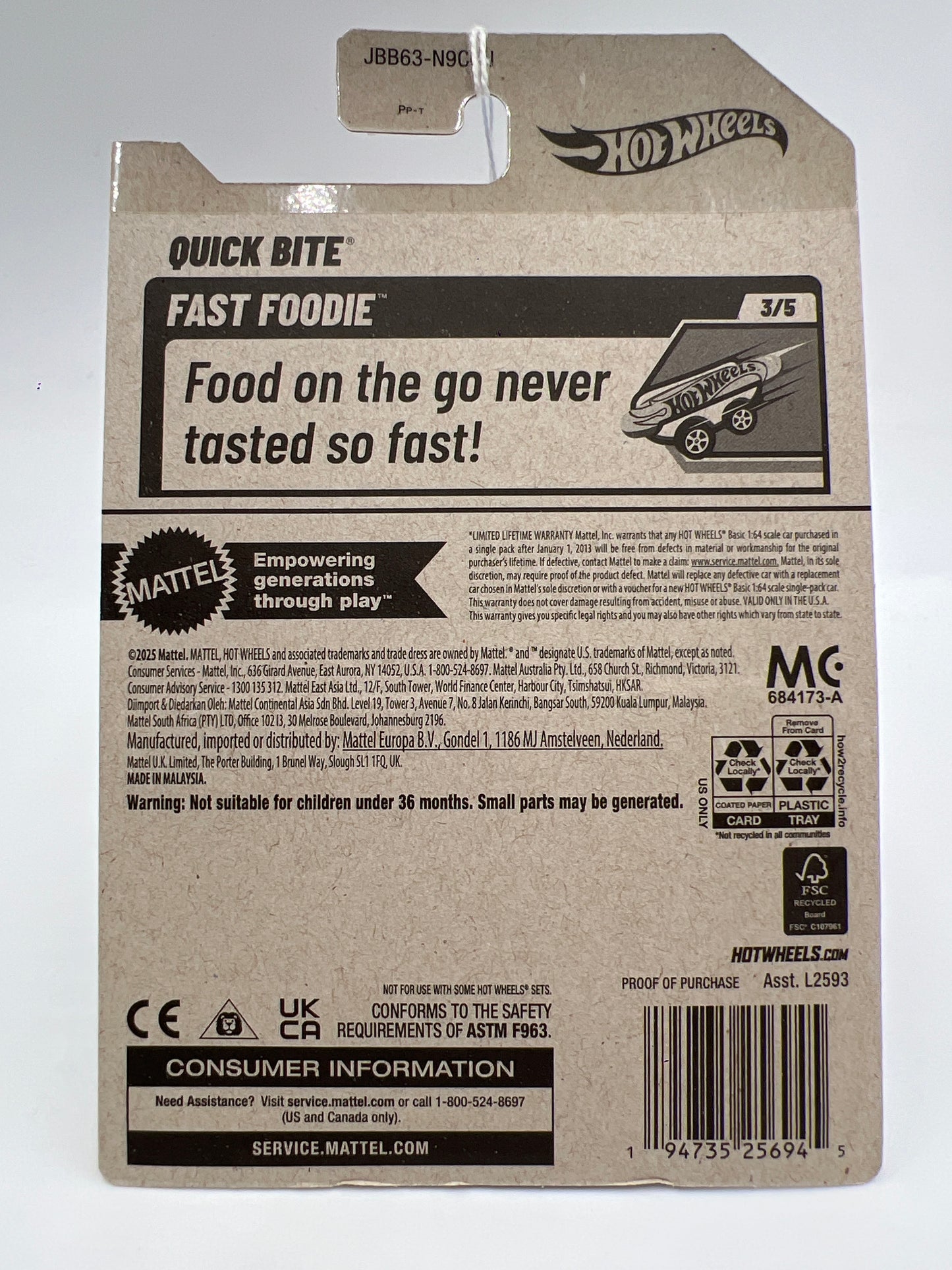 2025 Hot Wheels N Case Fast Foodie #149 Quick Bite