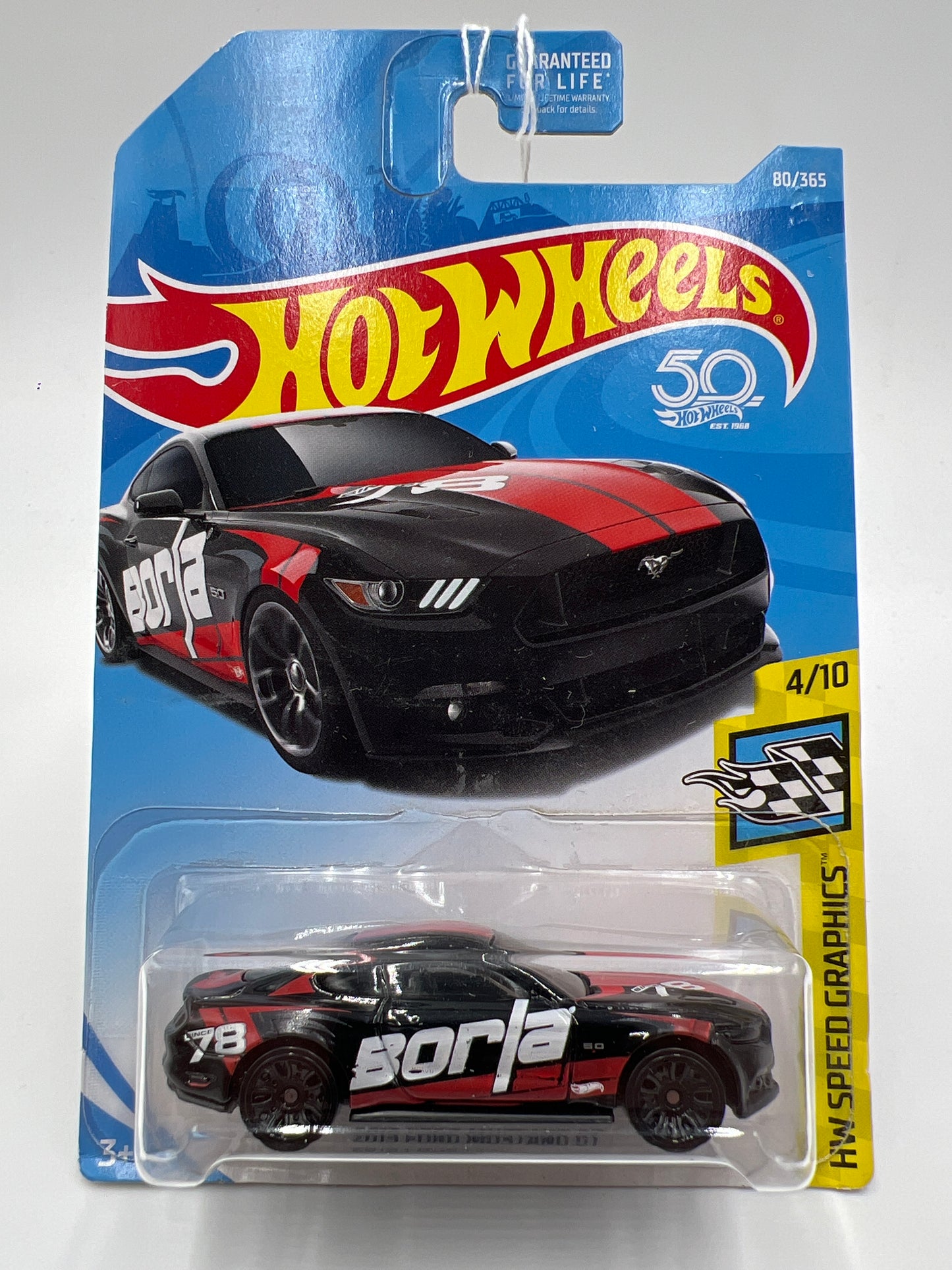 2018 Hot Wheels Speed Graphics #80 2015 Ford Mustang GT Borla Black 32D