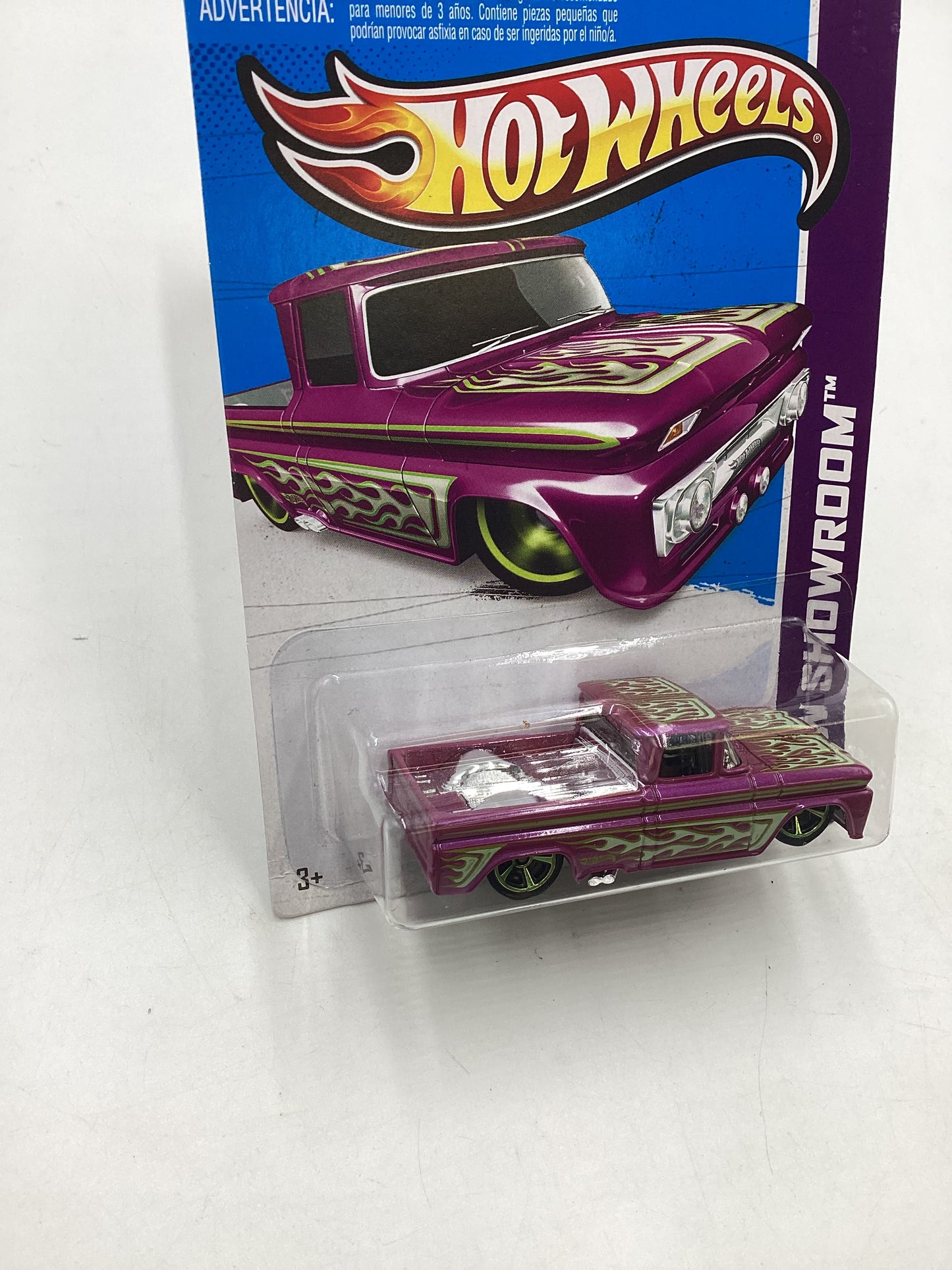 2013 HW Showroom #162 *Card Not Perfect* Custom 62 Chevy Purple (Intl Card) 17B