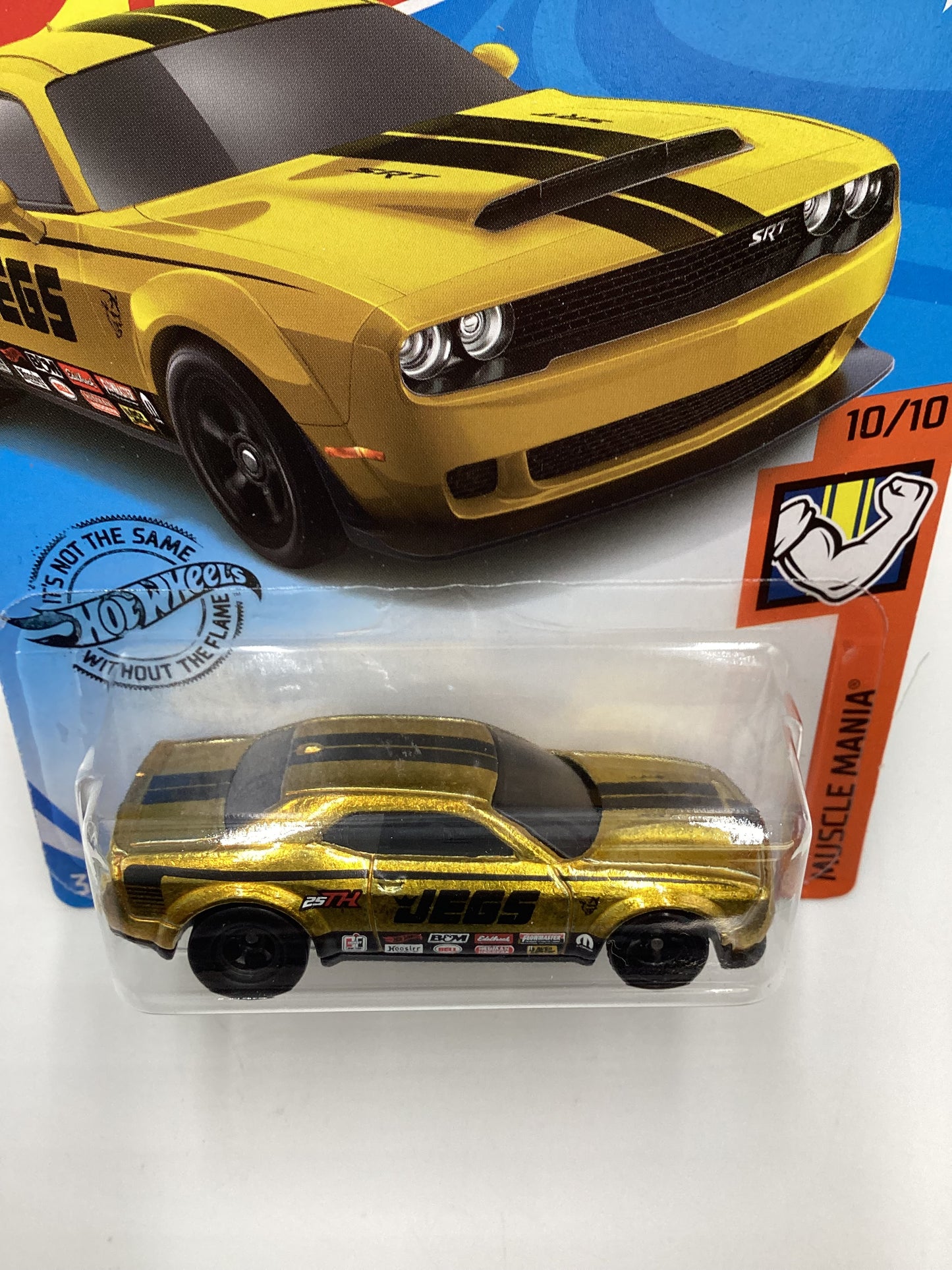 2020 Hot Wheels Super Treasure Hunt #234 18 Dodge Challenger SRT Demon Gold JEGS W/ Protector #1